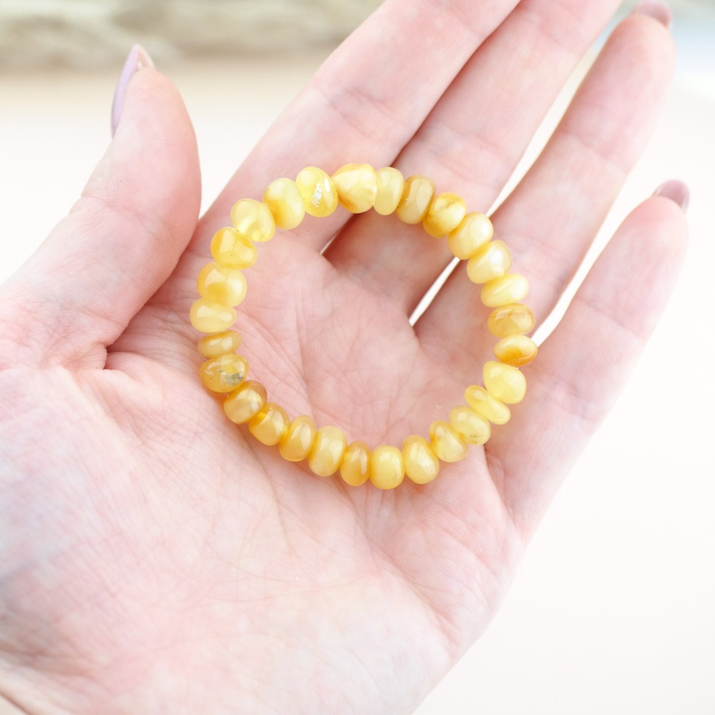 Natural amber bracelets for kids