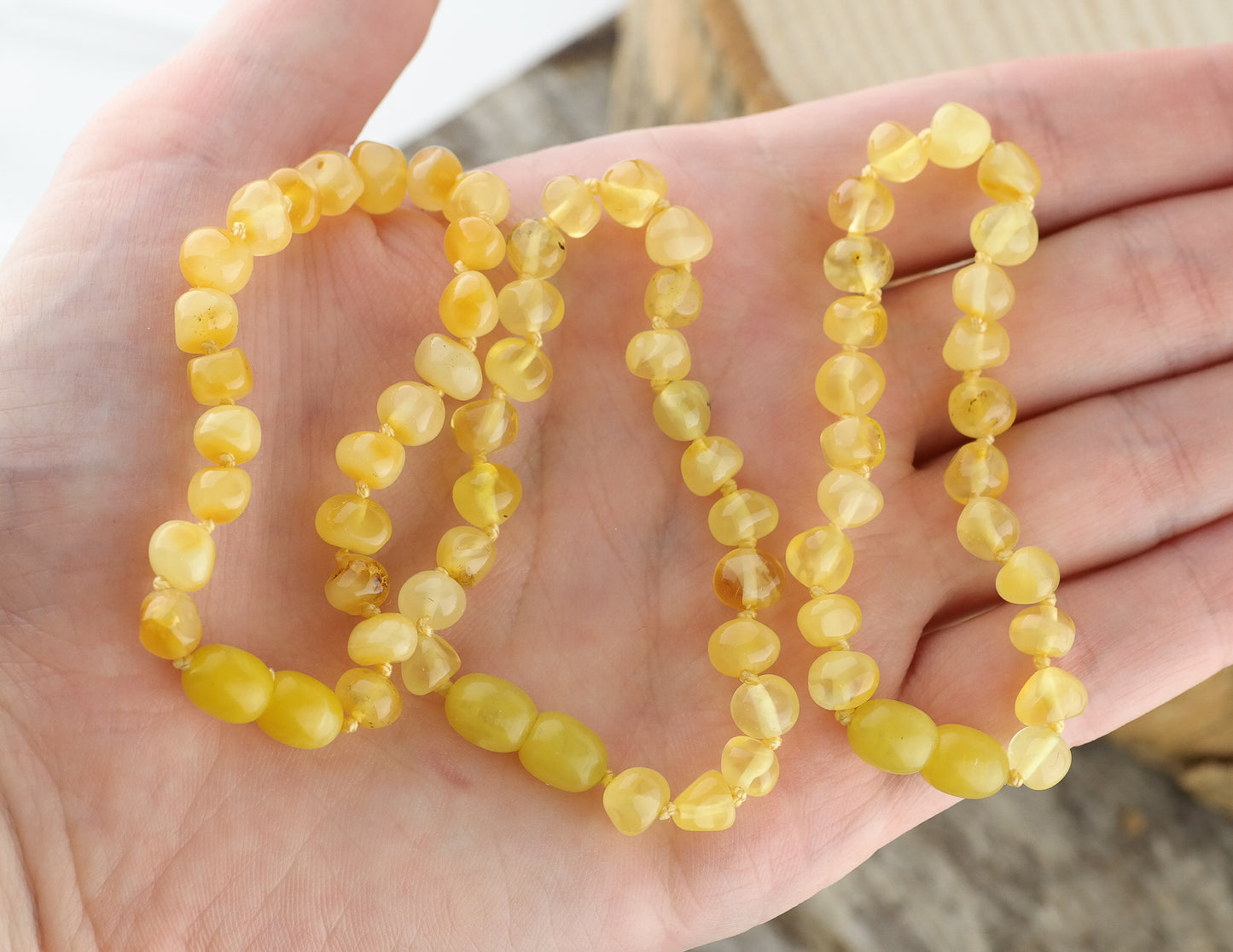 Baby anklets from natural Baltic amber