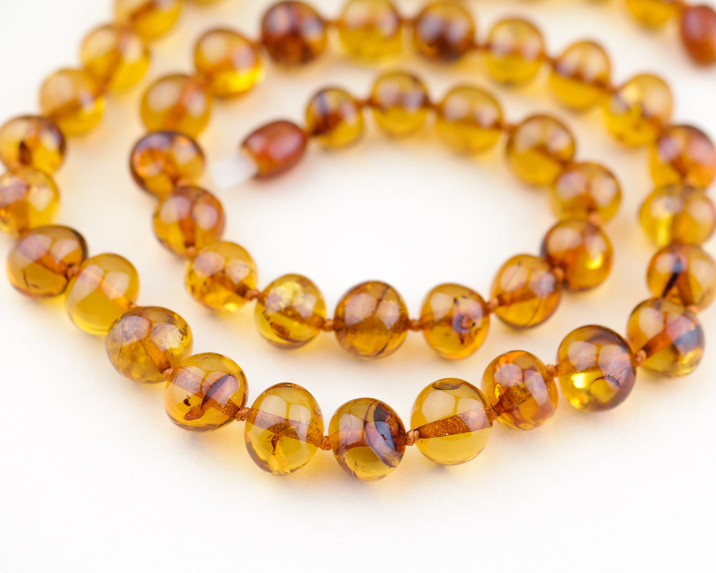 Stunning amber necklace from large baroque beads