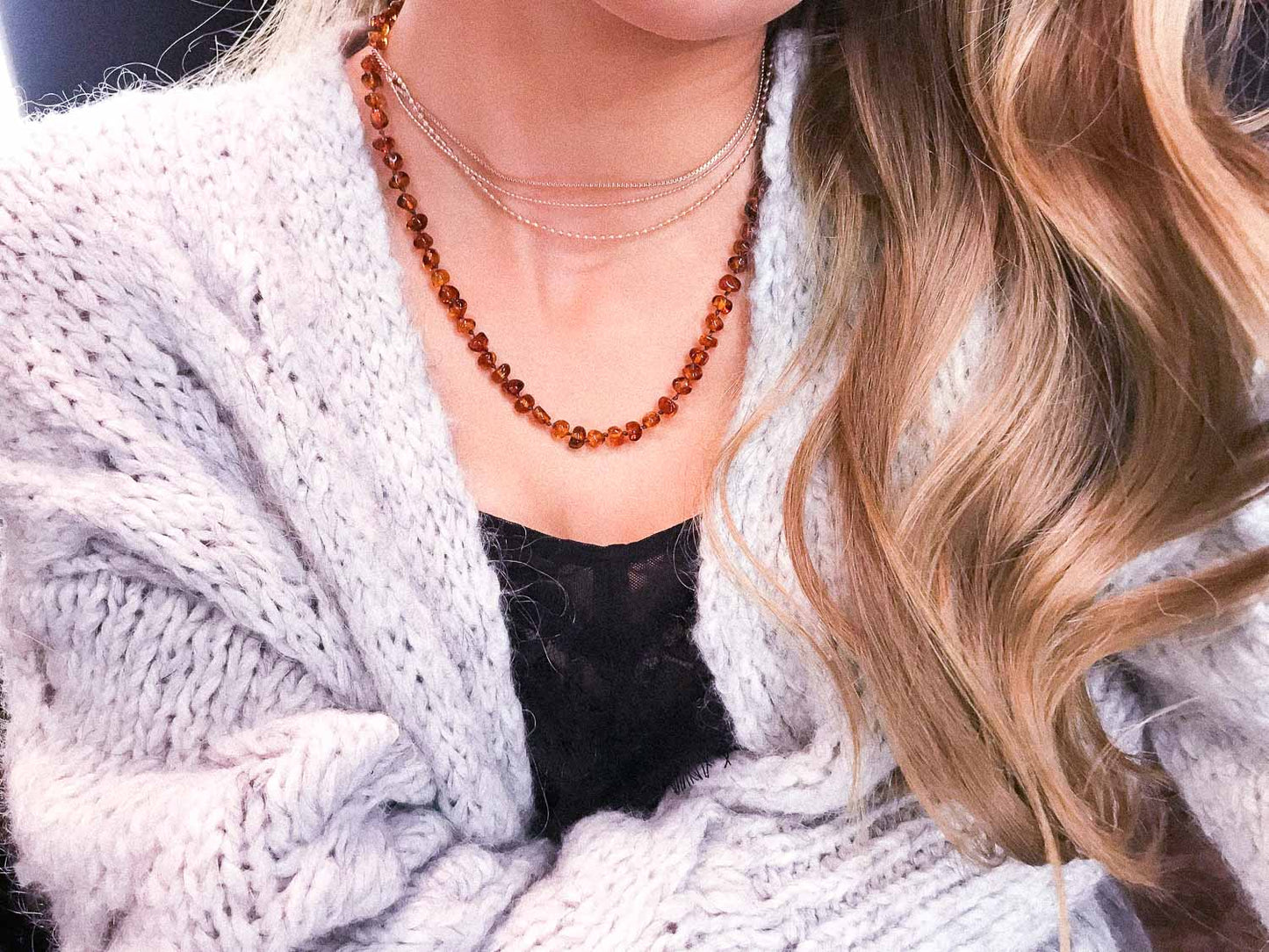 Chic amber necklaces for all family