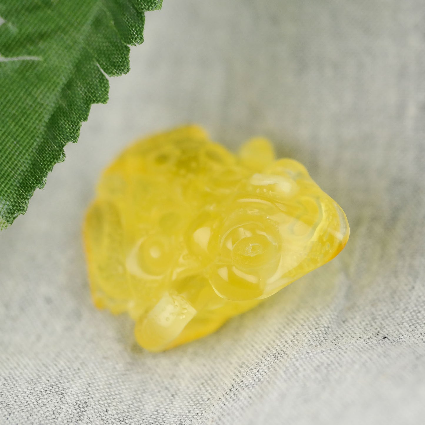 Hand carved natural Baltic amber frogs perfect as a housewarming gift