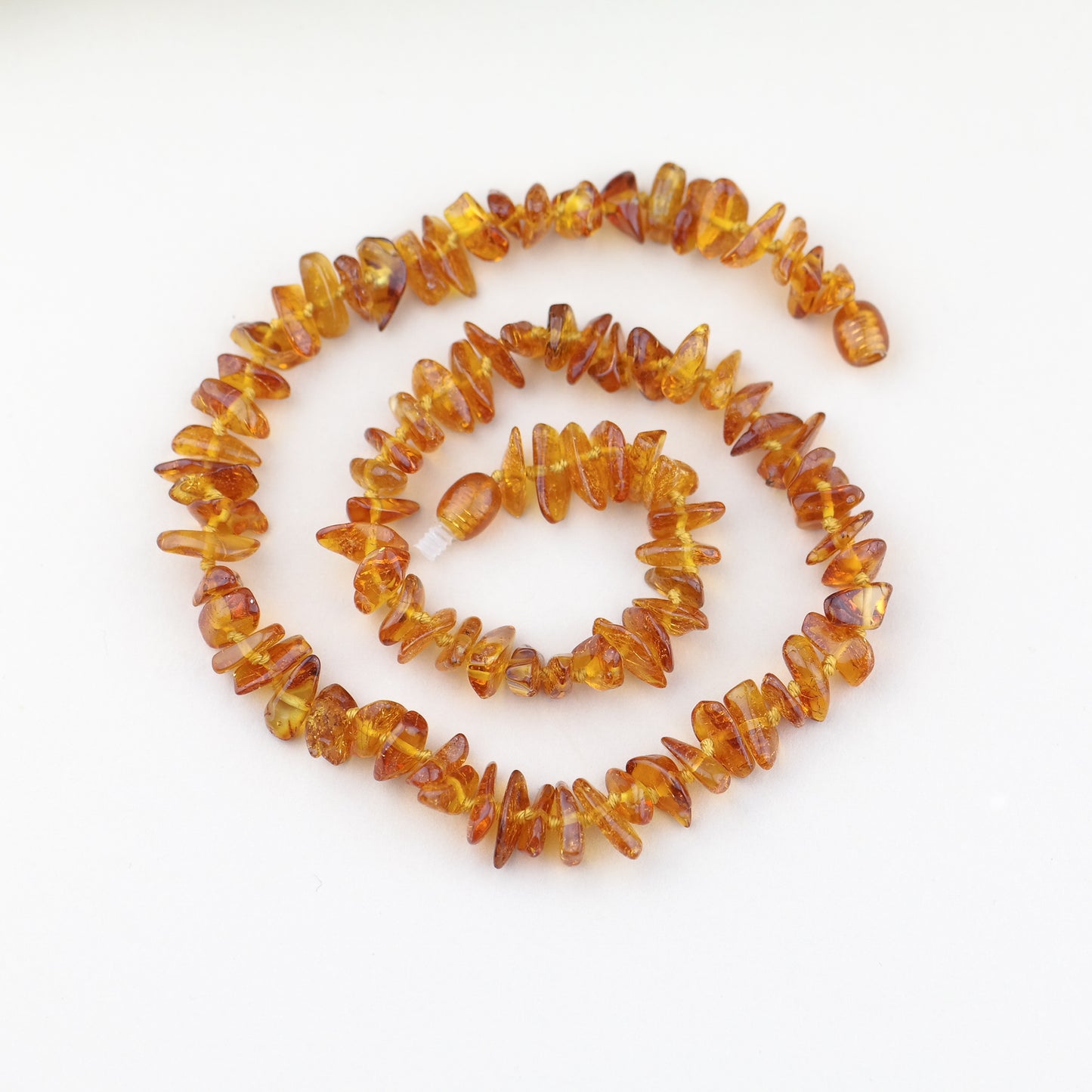 Chip style natural Baltic amber necklaces