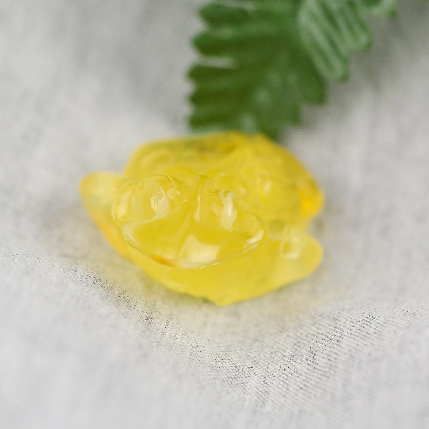 Hand carved natural Baltic amber frogs perfect as a housewarming gift