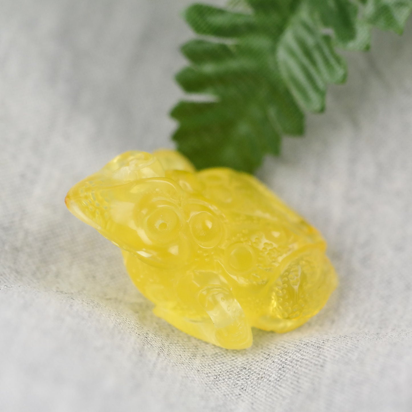 Hand carved natural Baltic amber frogs perfect as a housewarming gift
