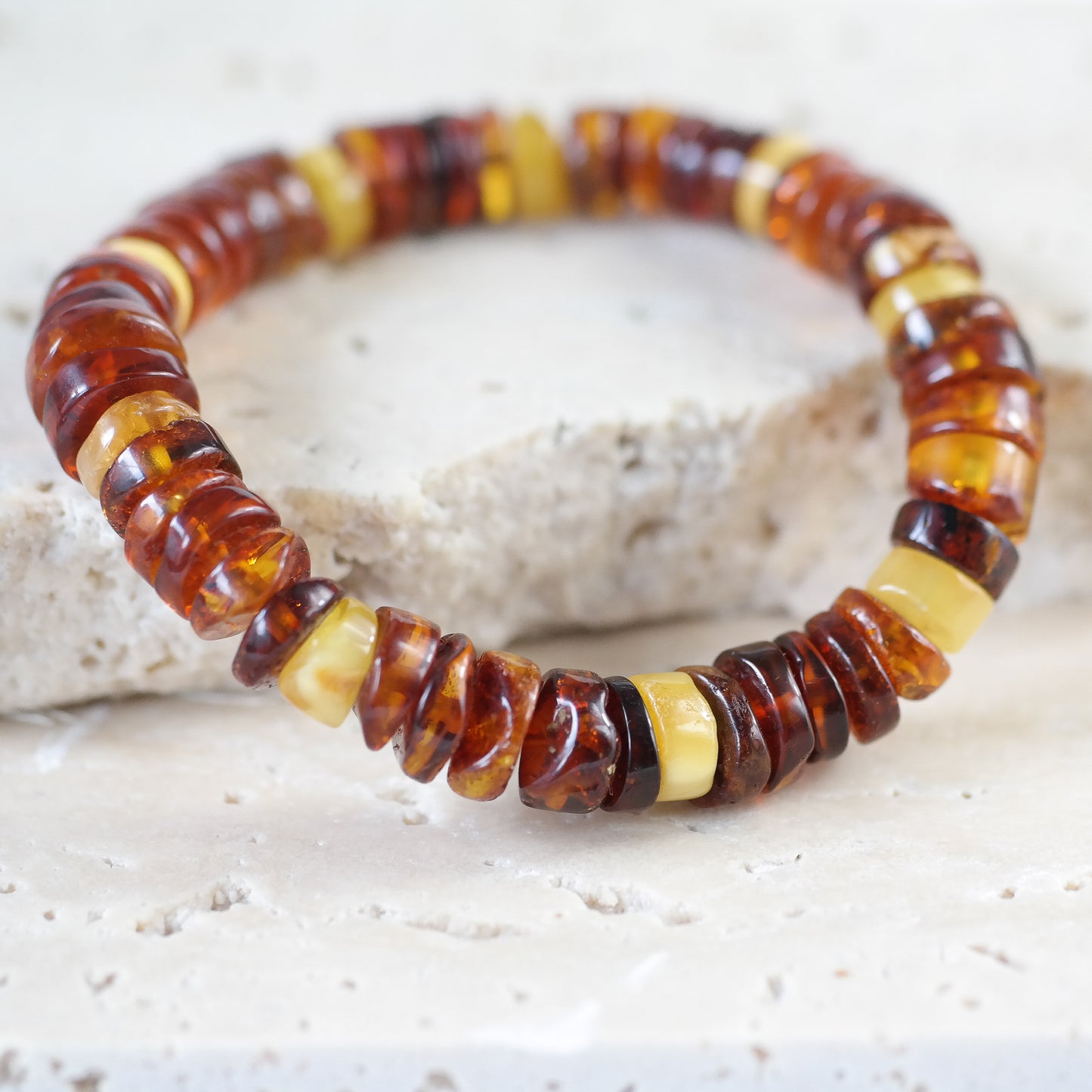 Cognac amber bracelet