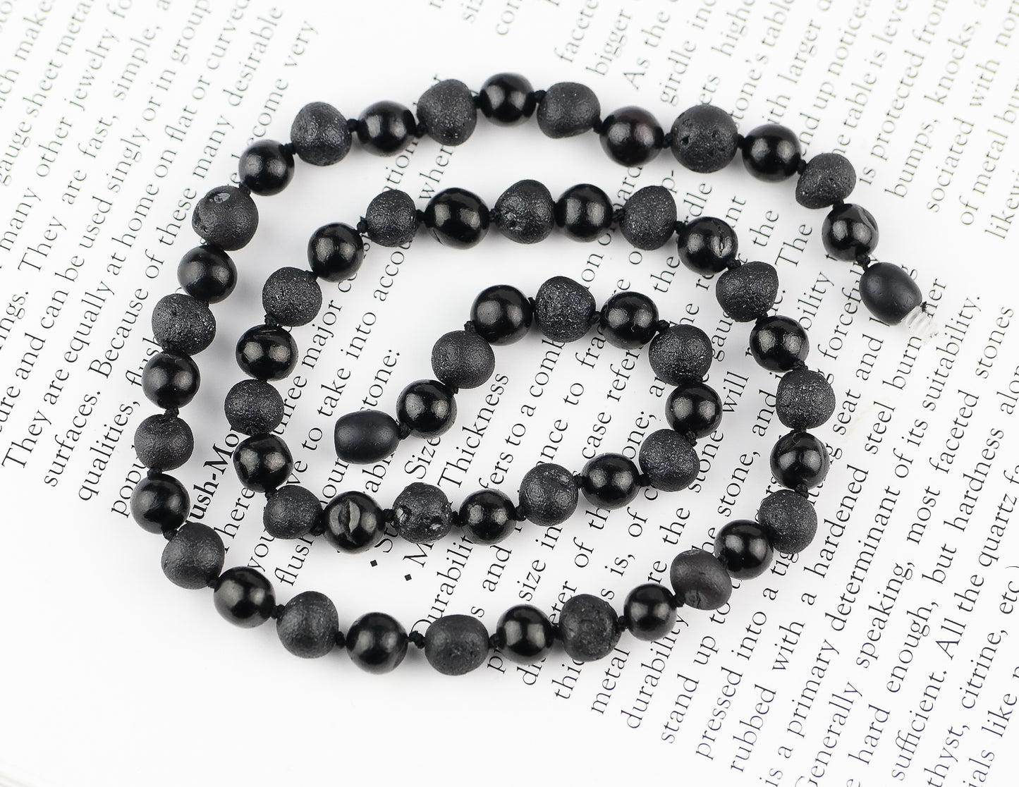 Black cherry amber necklace
