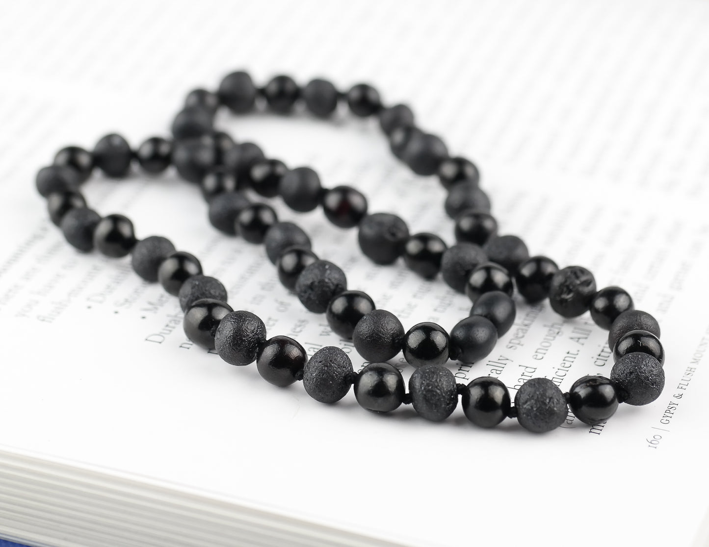 Black cherry amber necklace