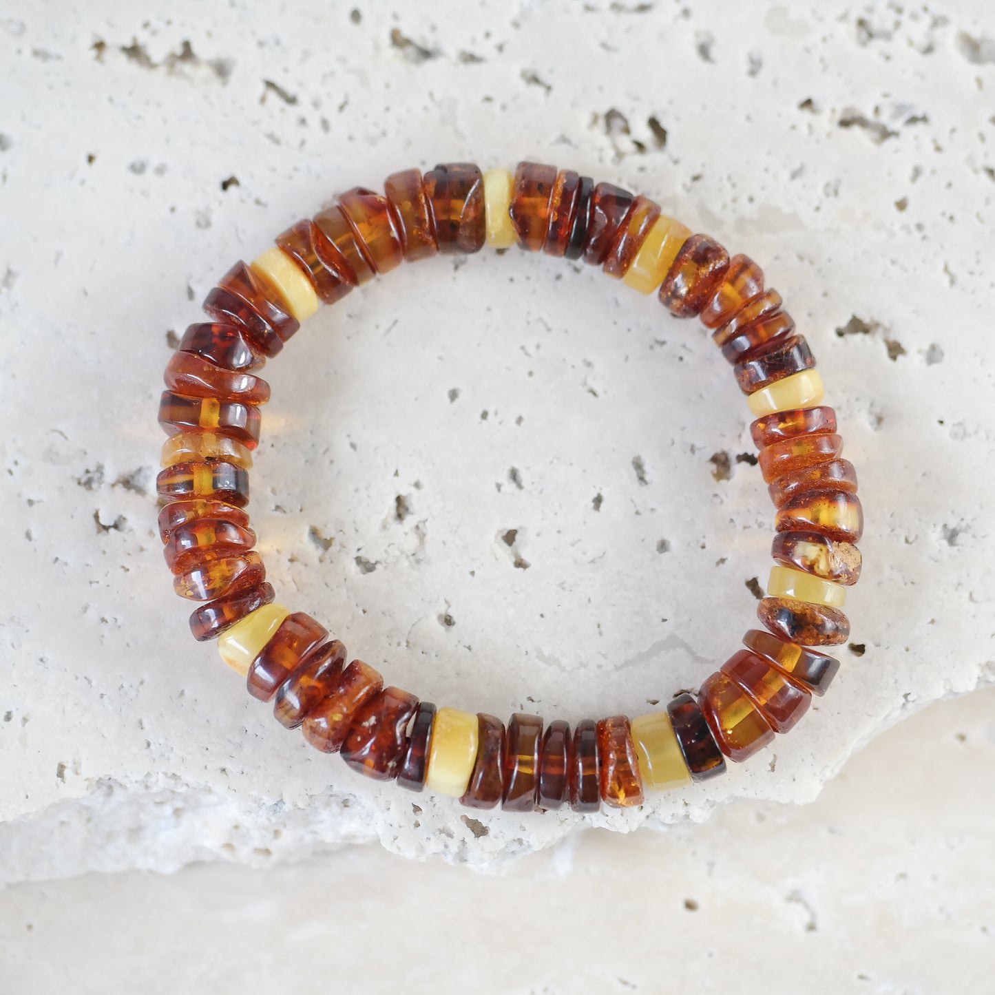 Cognac amber bracelet