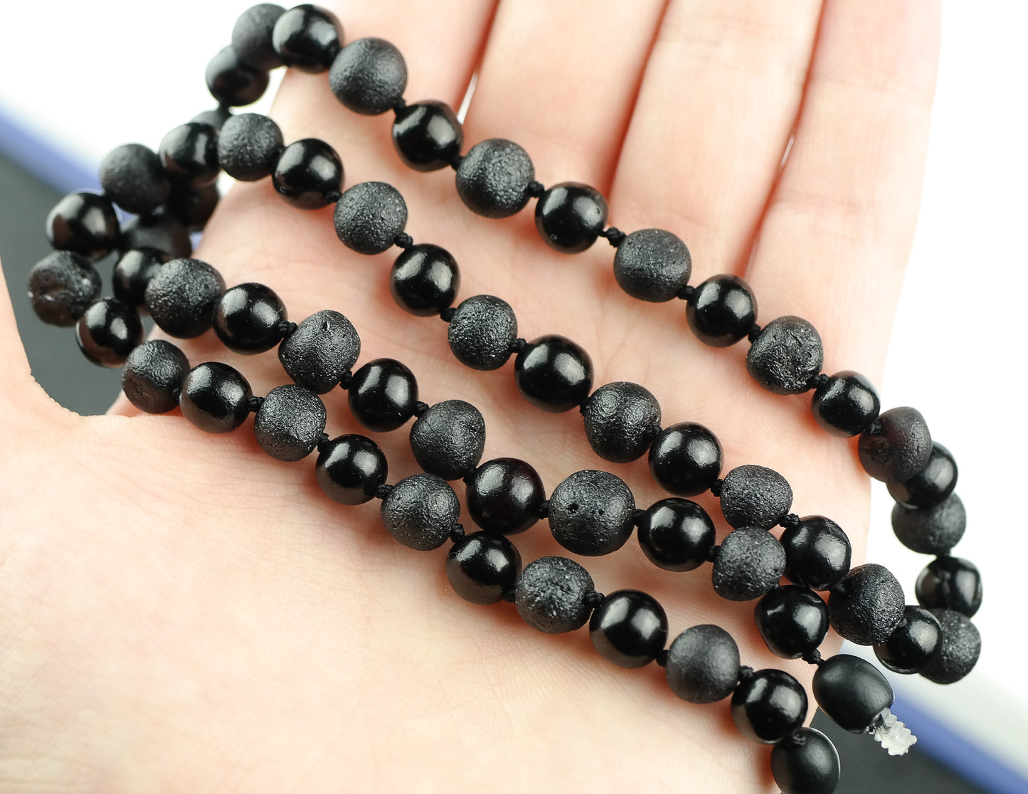 Black cherry amber necklace