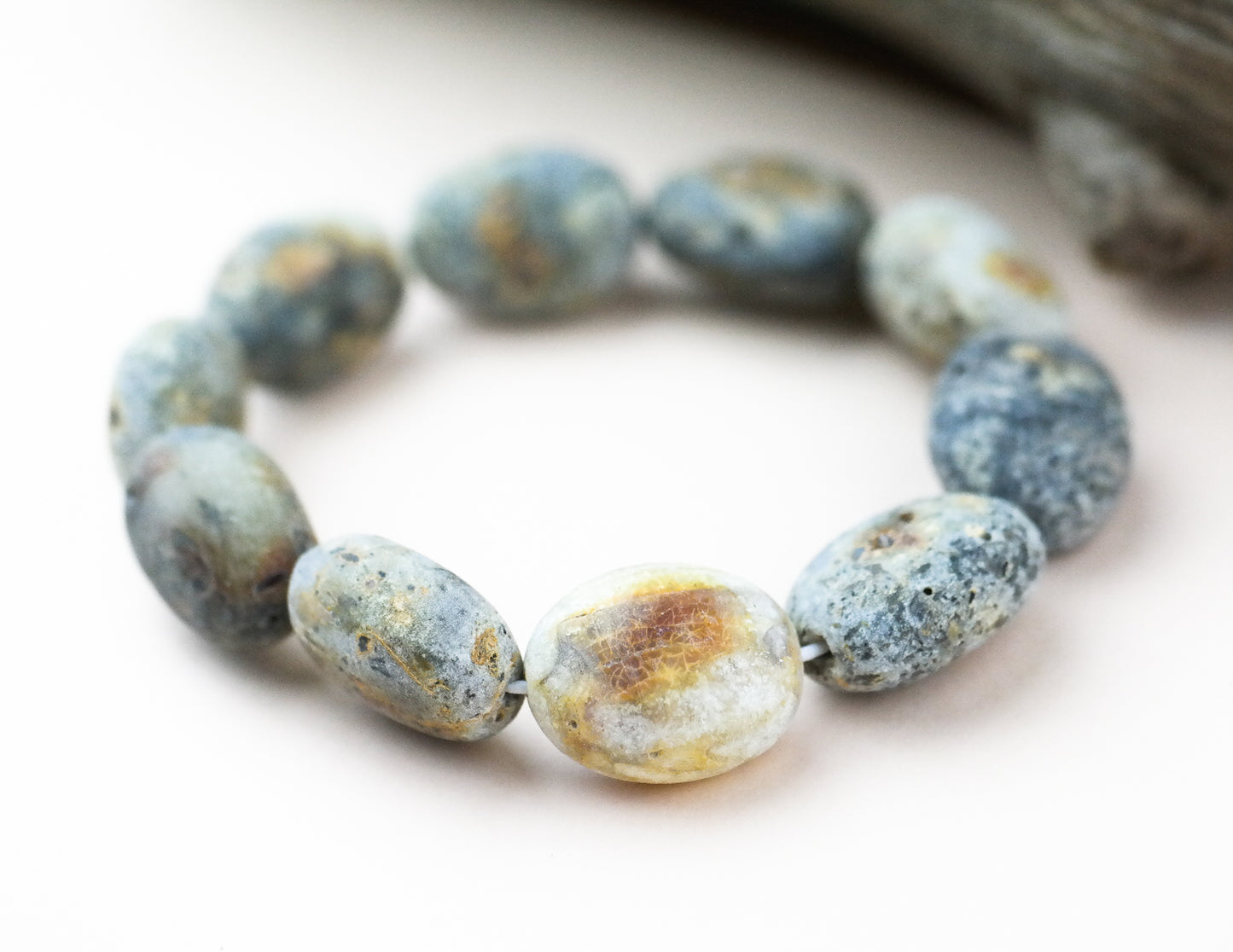Unique raw amber bracelet for women