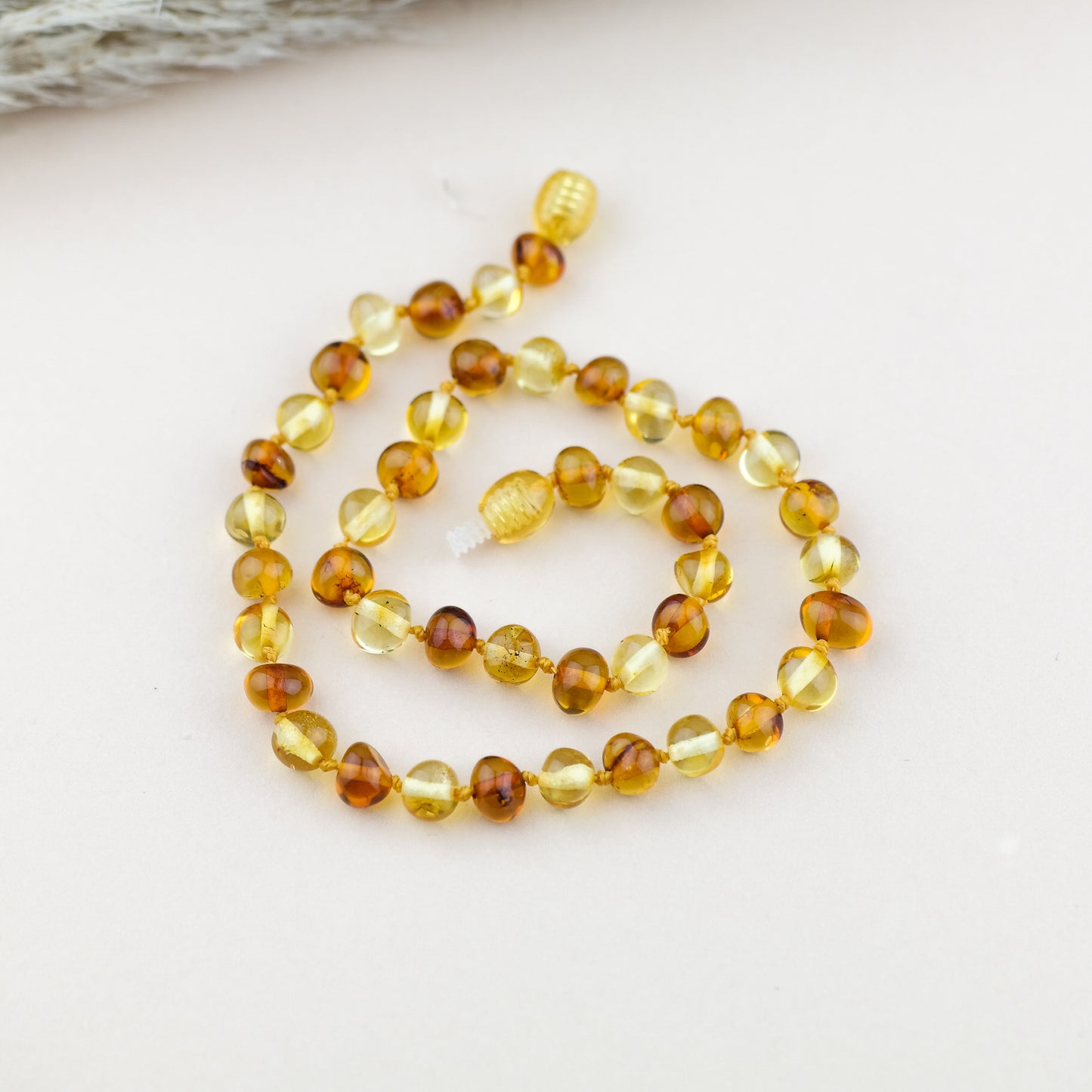 Natural Baltic amber necklace for kids