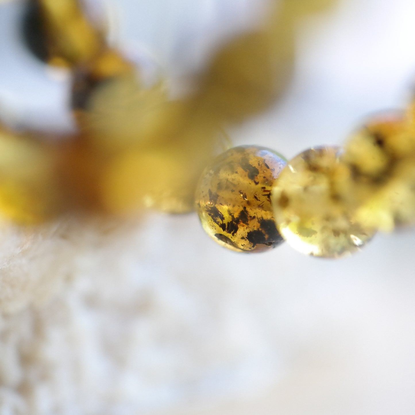 Beautiful lemony green amber bracelets for women