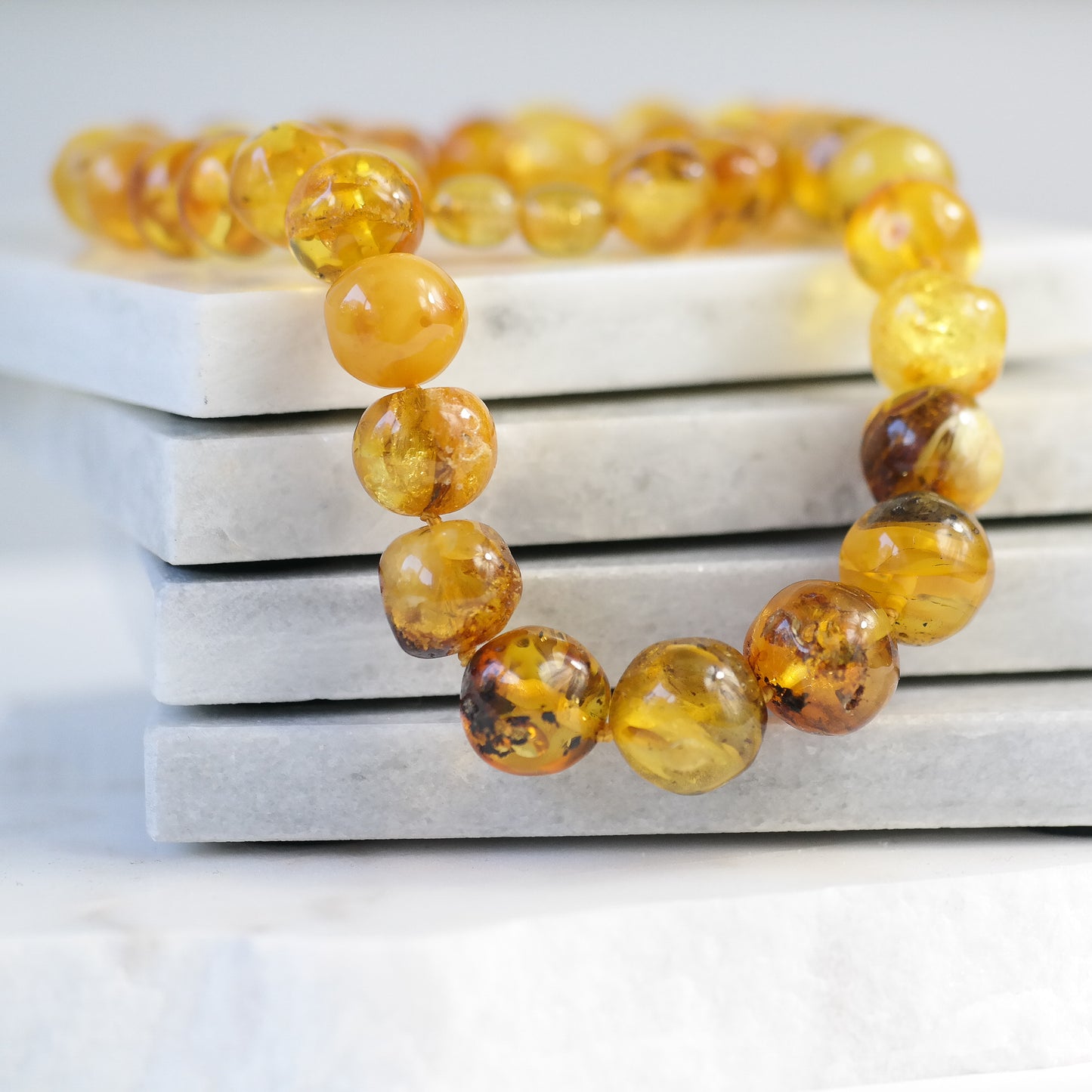 Statement natural Baltic amber necklace