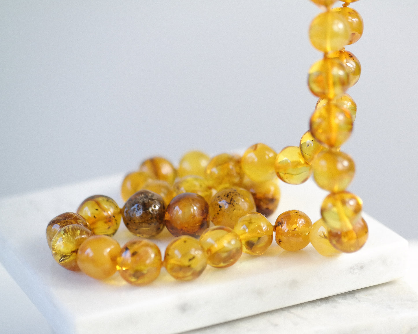 Statement natural Baltic amber necklace