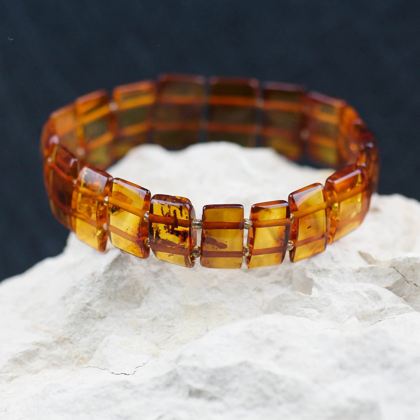 Beautiful cognac amber bracelet