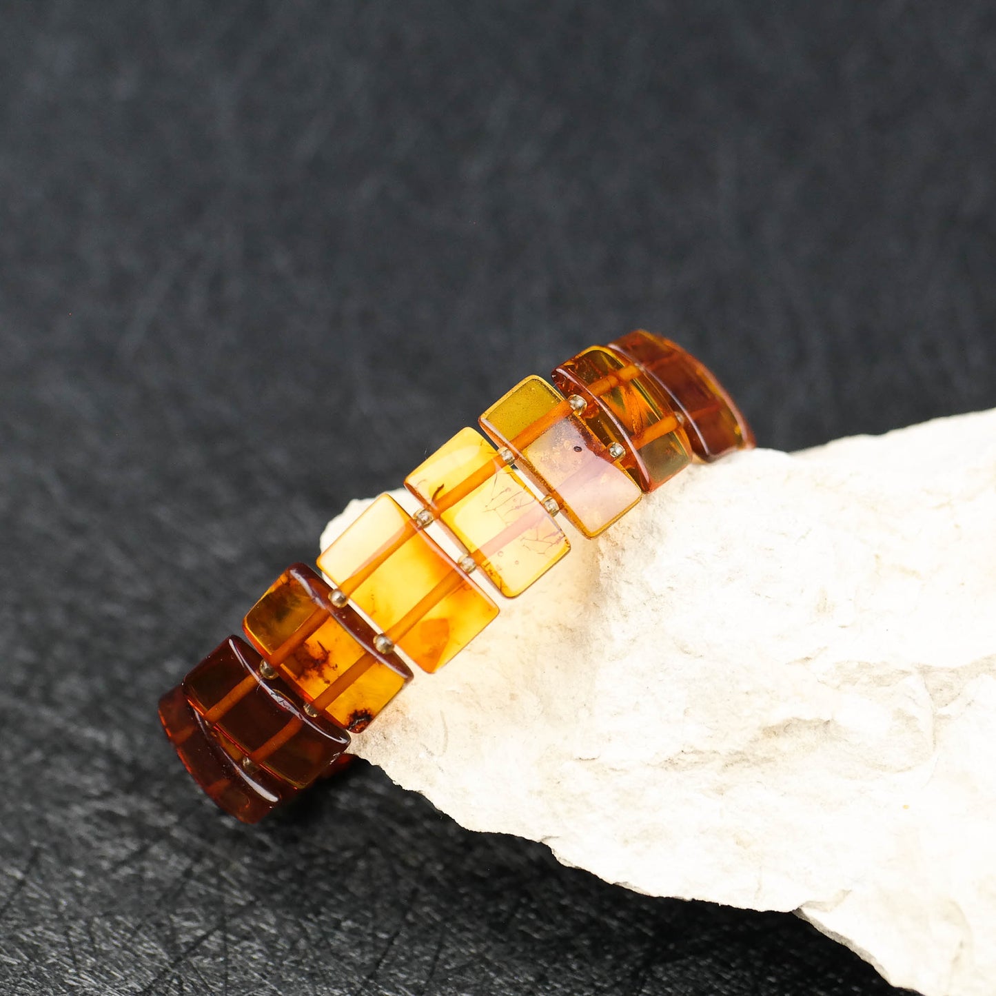 Beautiful cognac amber bracelet