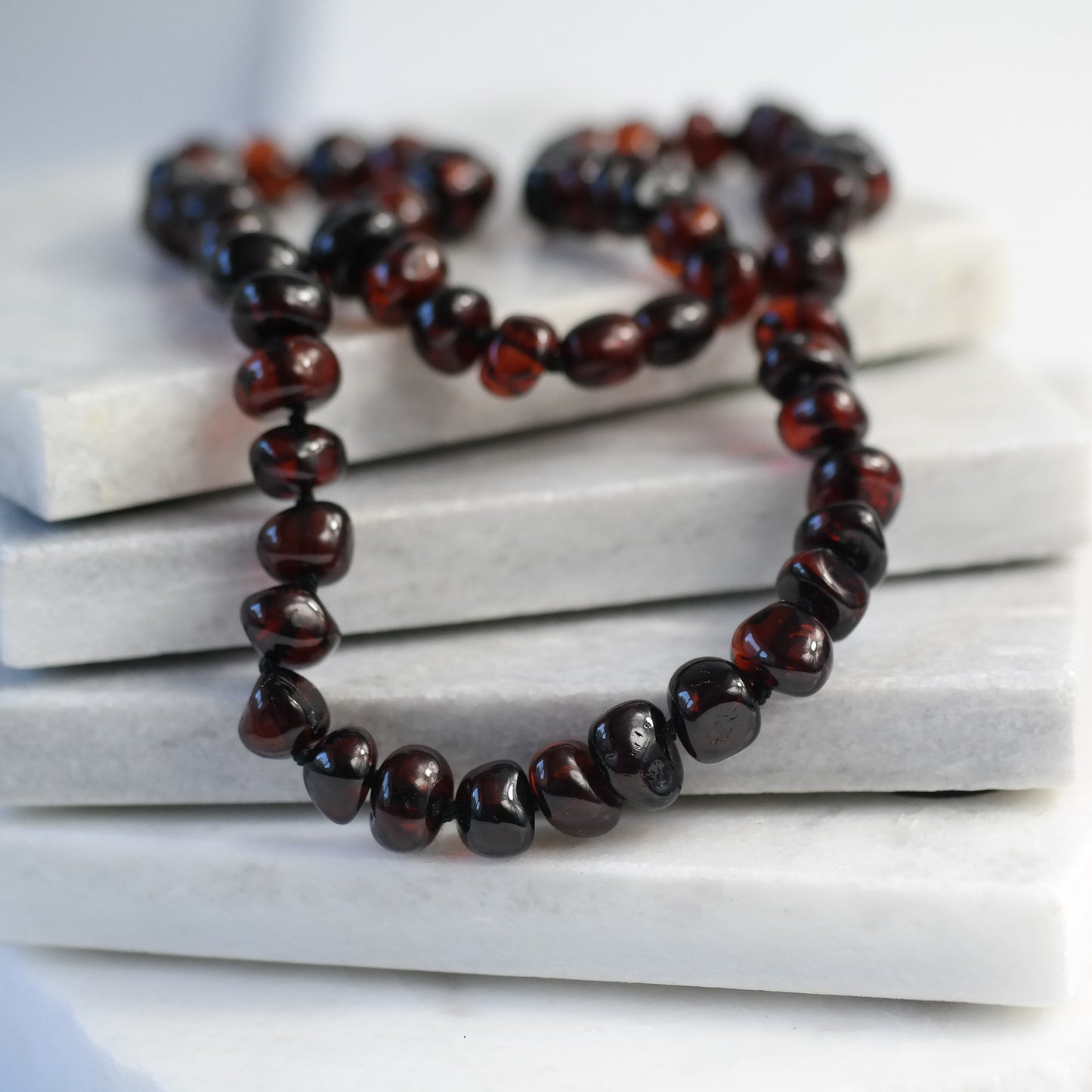 Large natural Baltic amber beads necklace