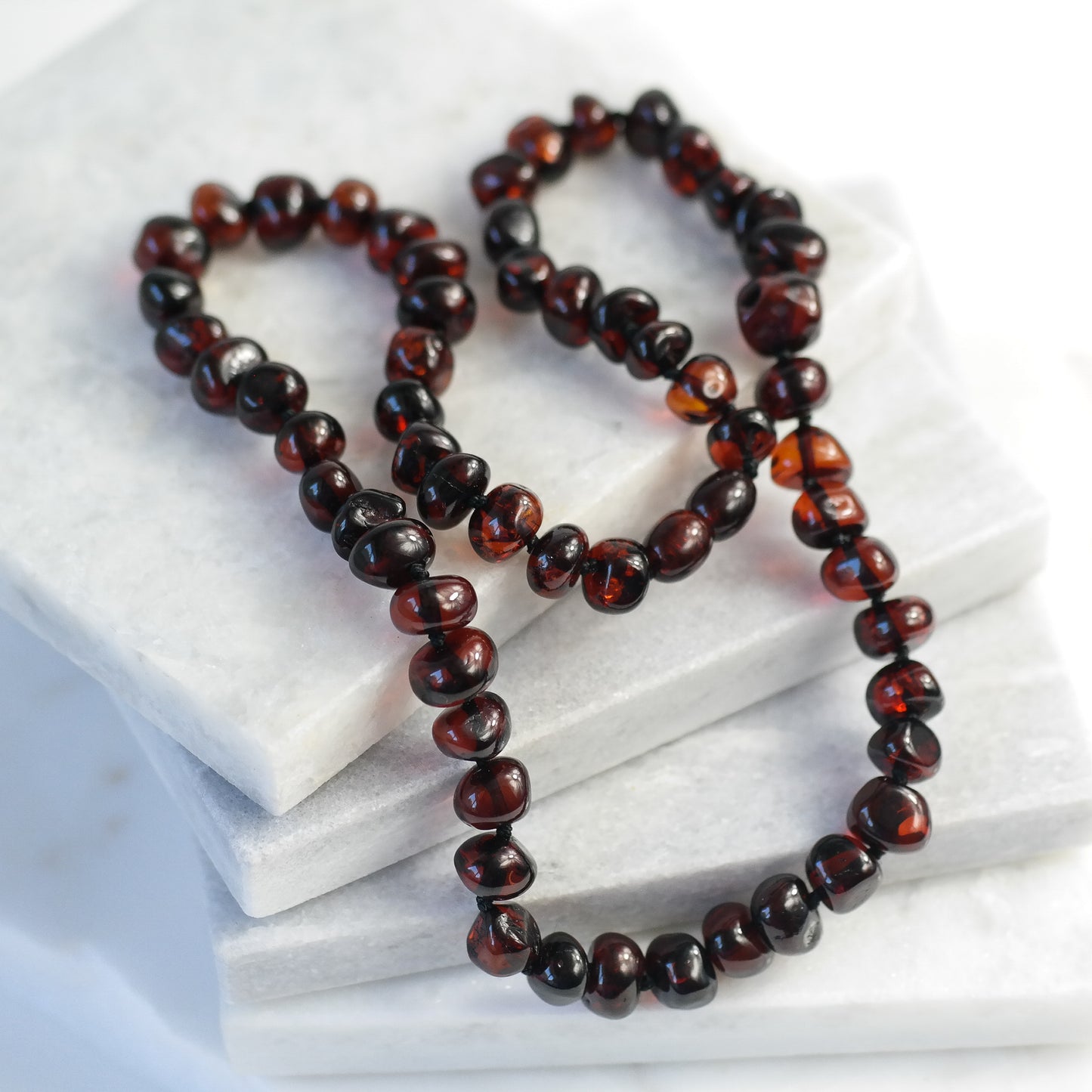 Large natural Baltic amber beads necklace