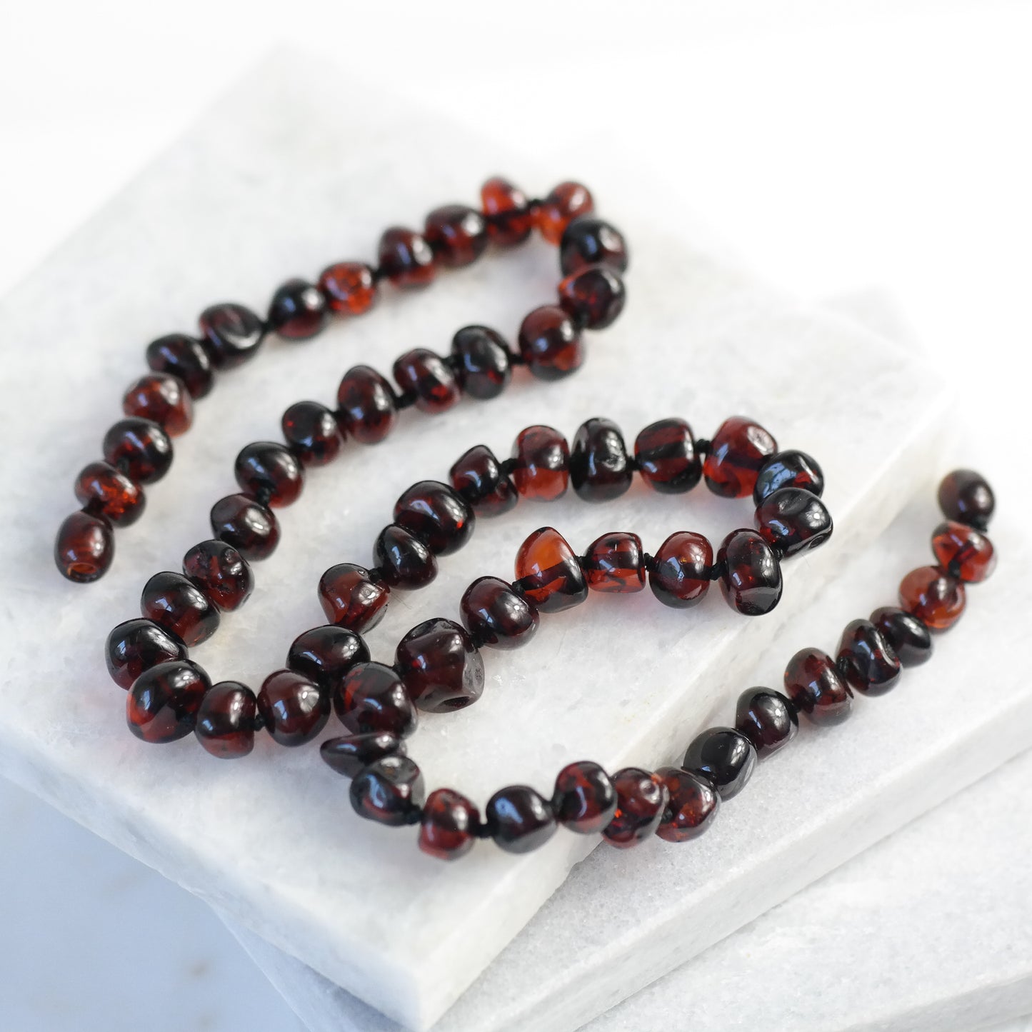 Large natural Baltic amber beads necklace