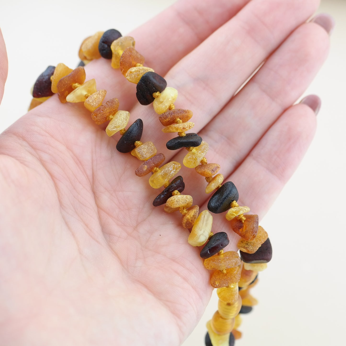 Chip style natural Baltic amber necklaces