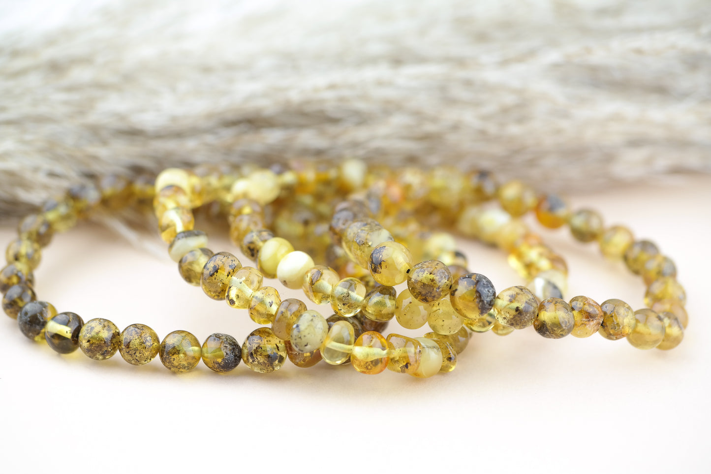 Natural green amber bracelets for men and women