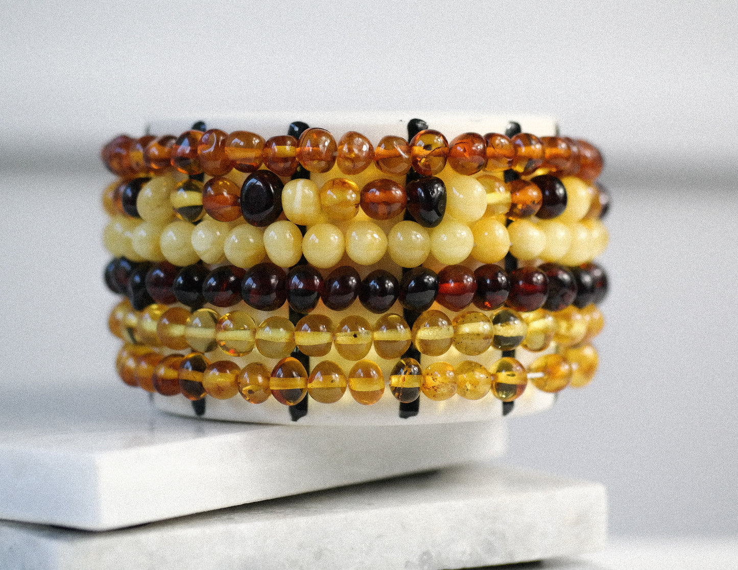 Natural baroque amber bracelets for kids and adults
