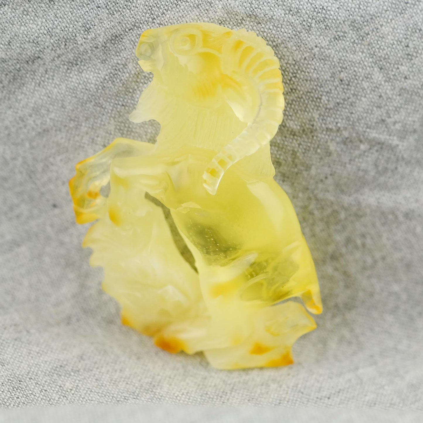 Capricorn natural amber figurine
