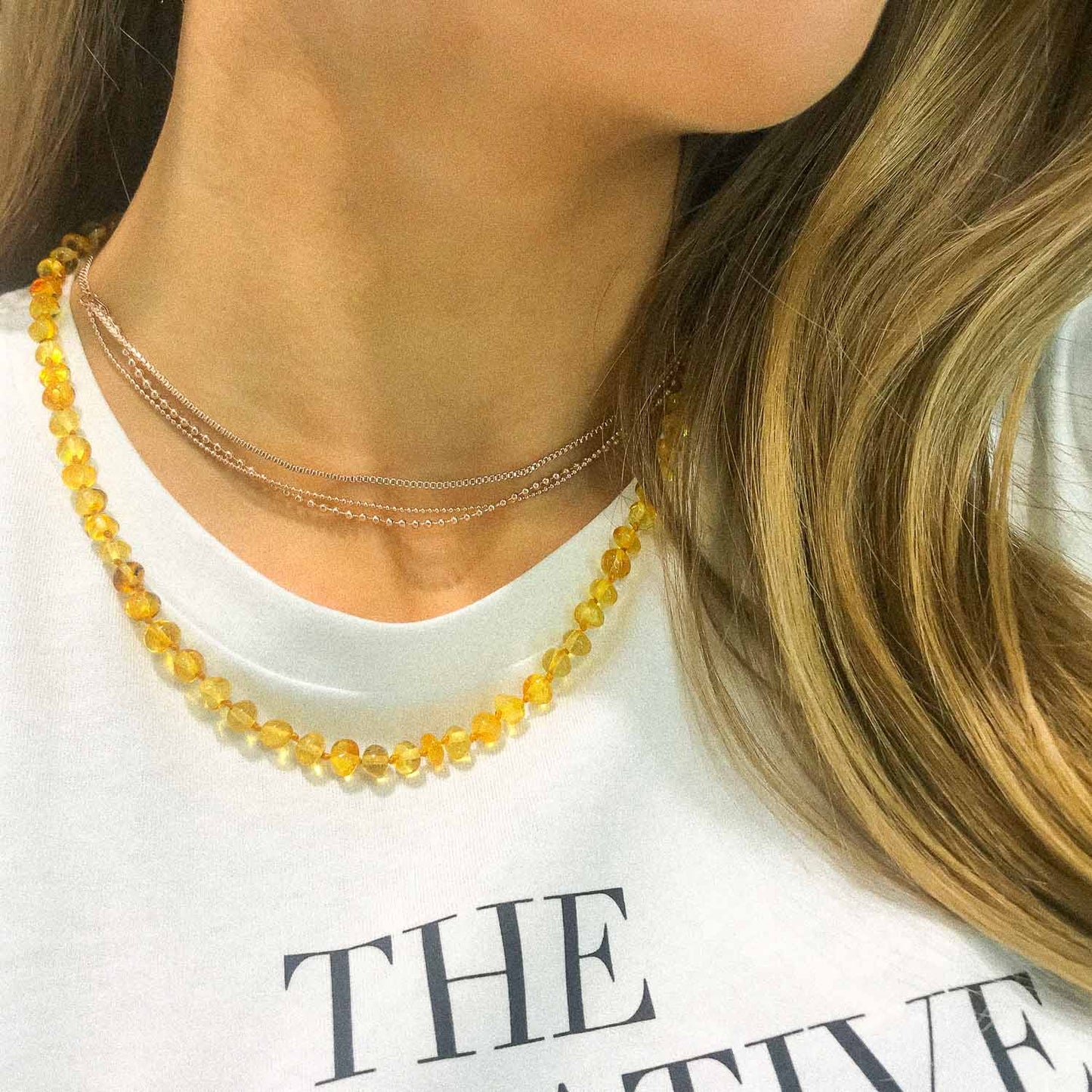 Chic amber necklaces for all family