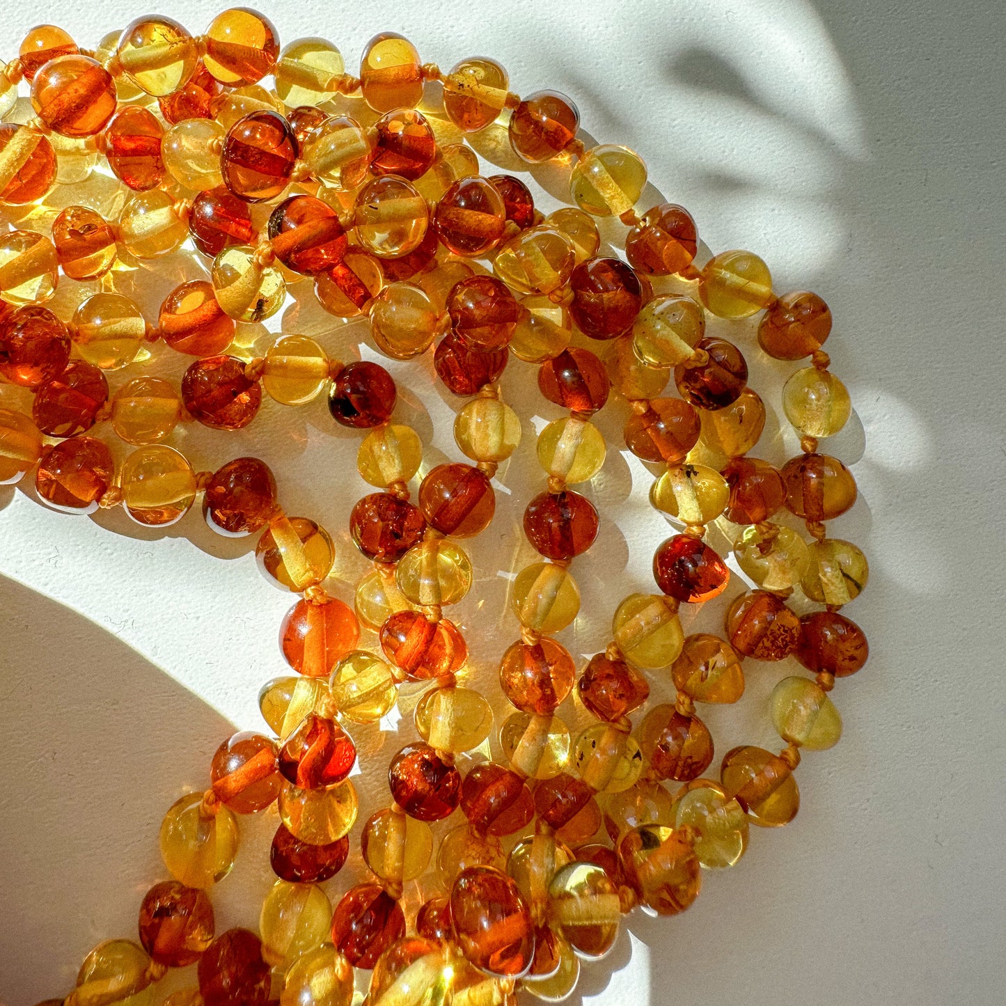 Natural Baltic amber necklace for kids