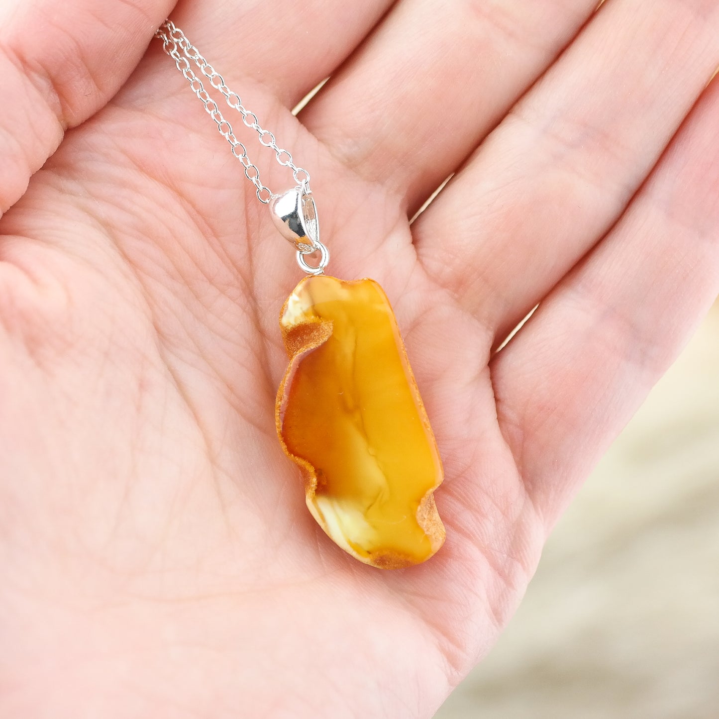 Antique amber pendant
