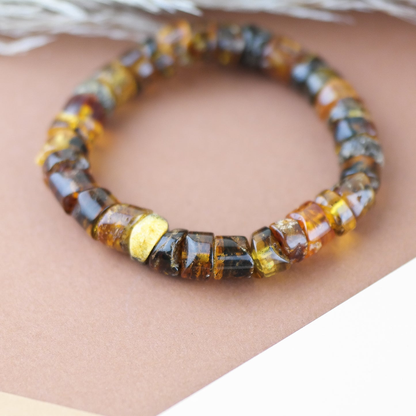 Natural Baltic amber bracelet for men and women
