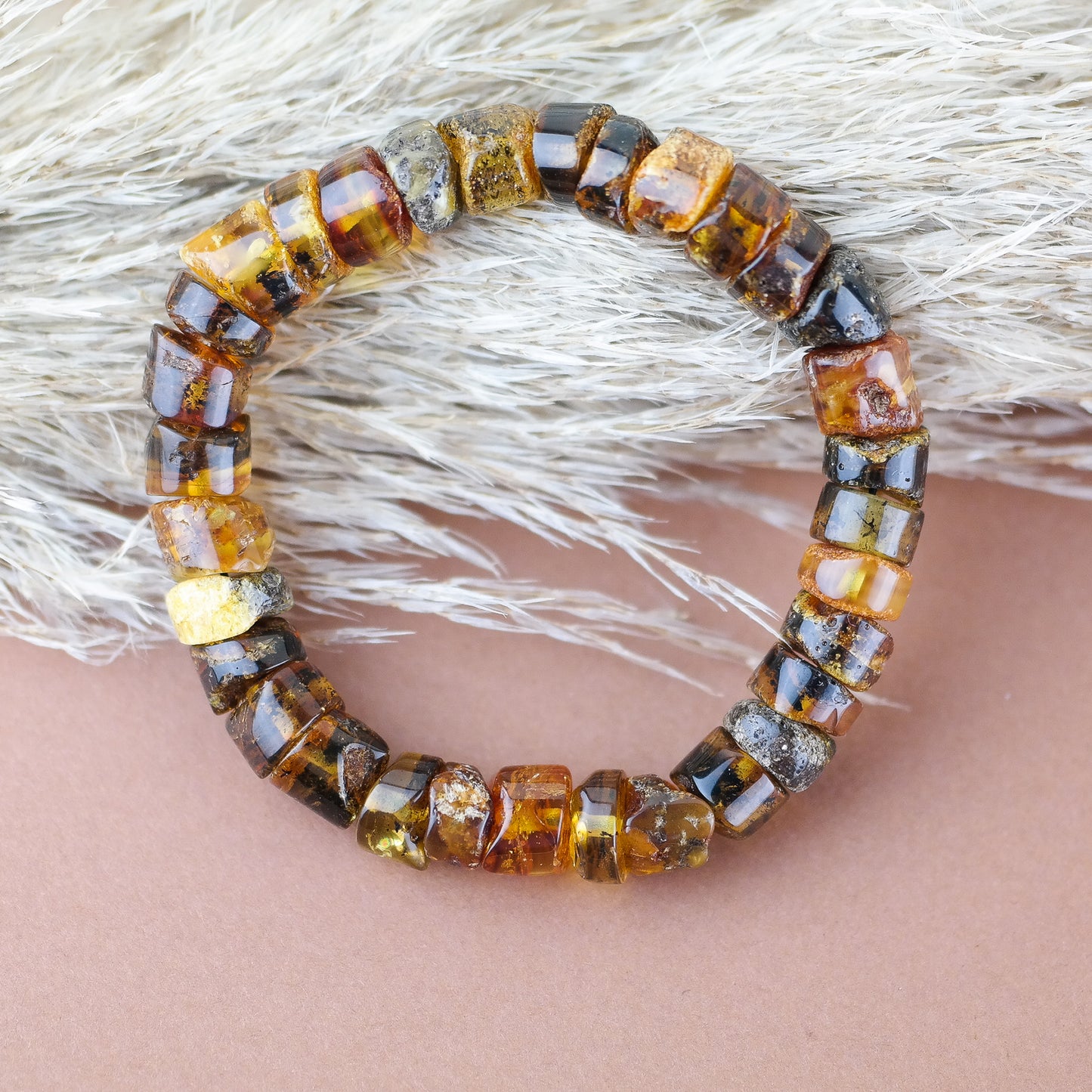 Natural Baltic amber bracelet for men and women