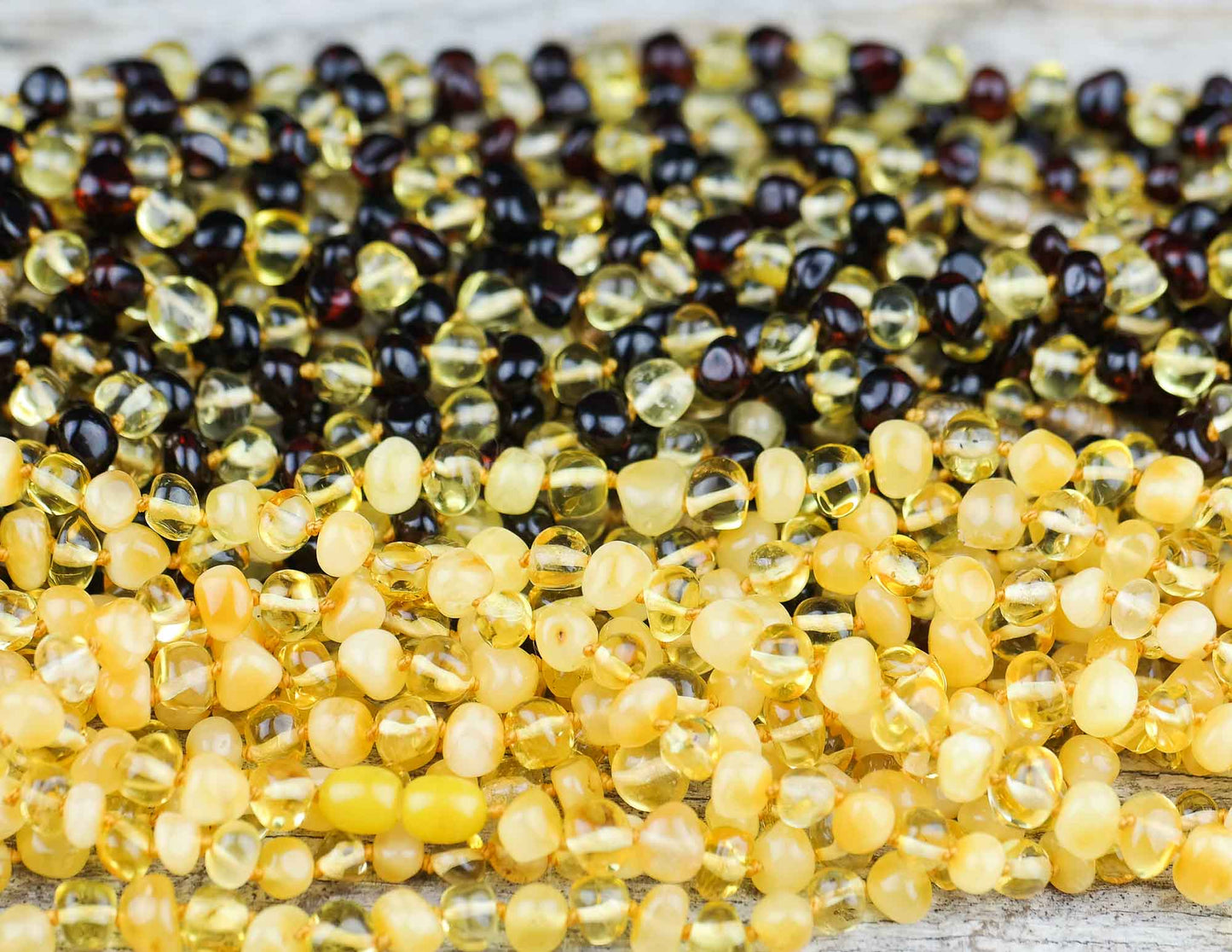 Natural amber multicoloured chokers