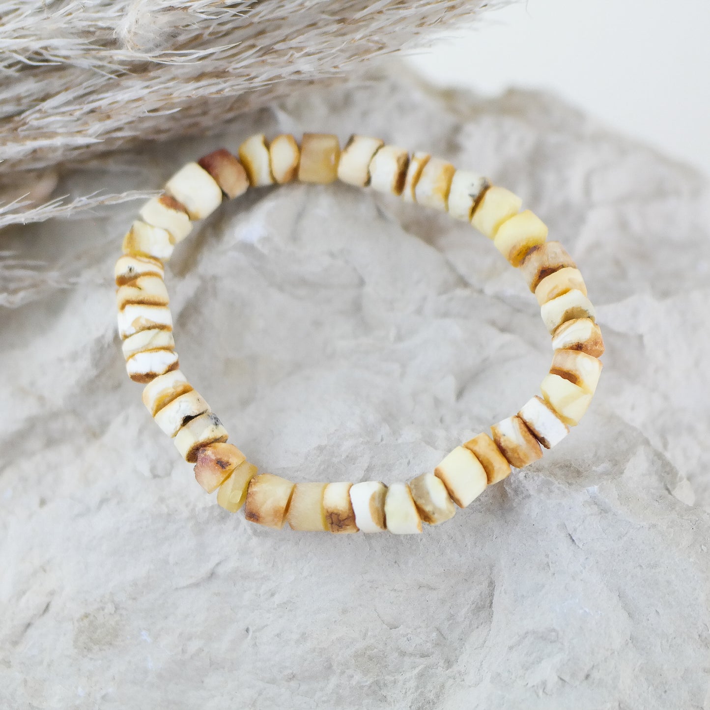 Raw butterscocth amber bracelet