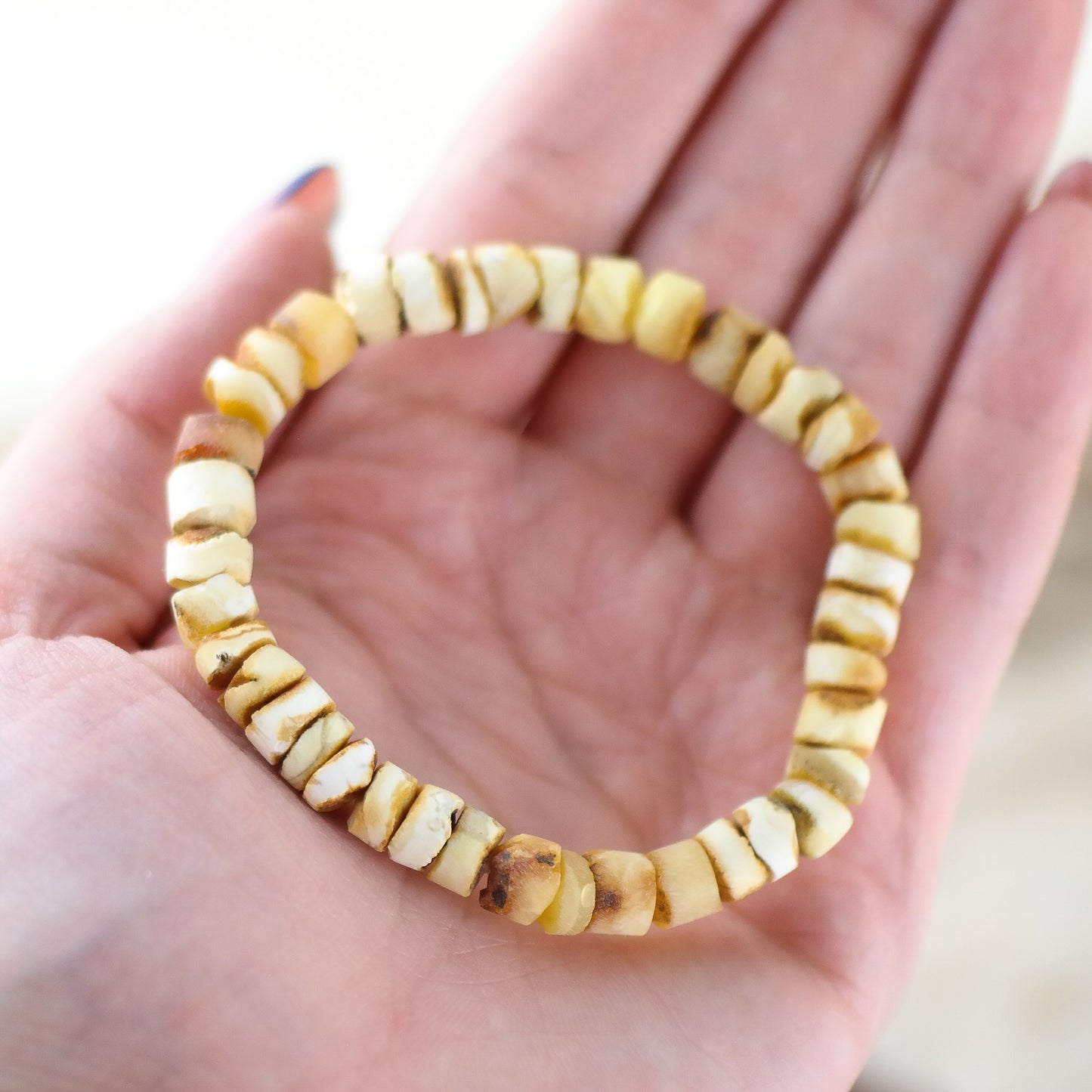 Raw butterscocth amber bracelet