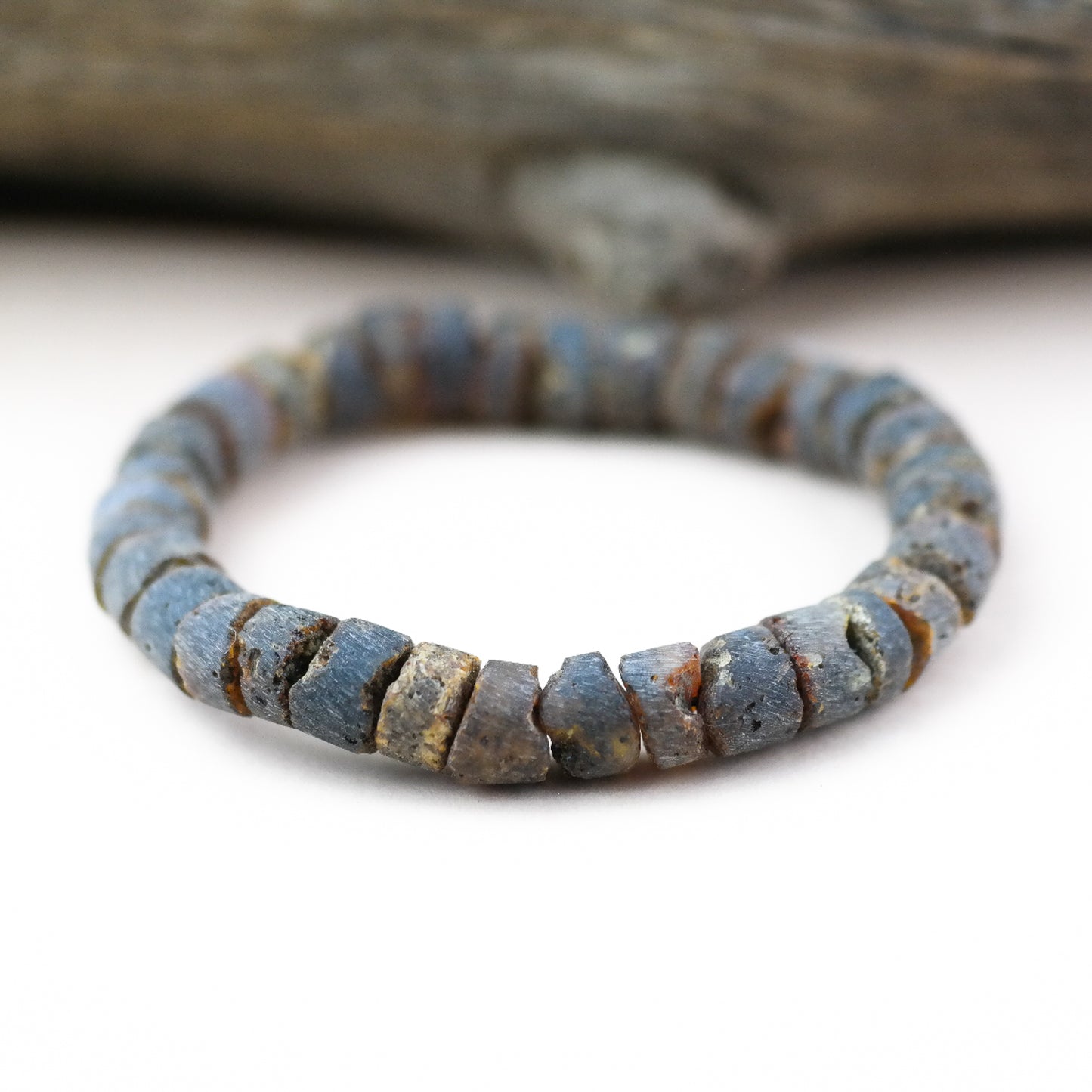 Raw Baltic amber bracelet for men or women