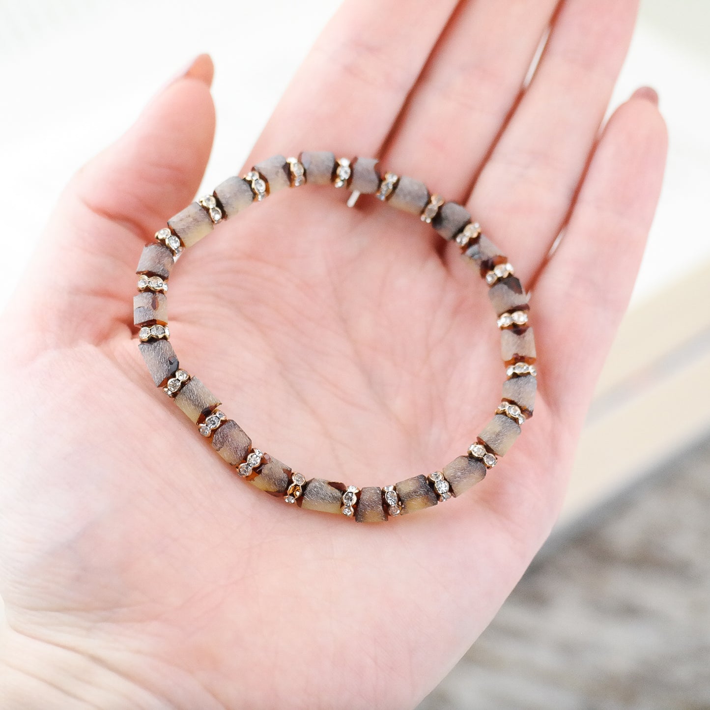Natural raw Baltic amber bracelets with gold accents