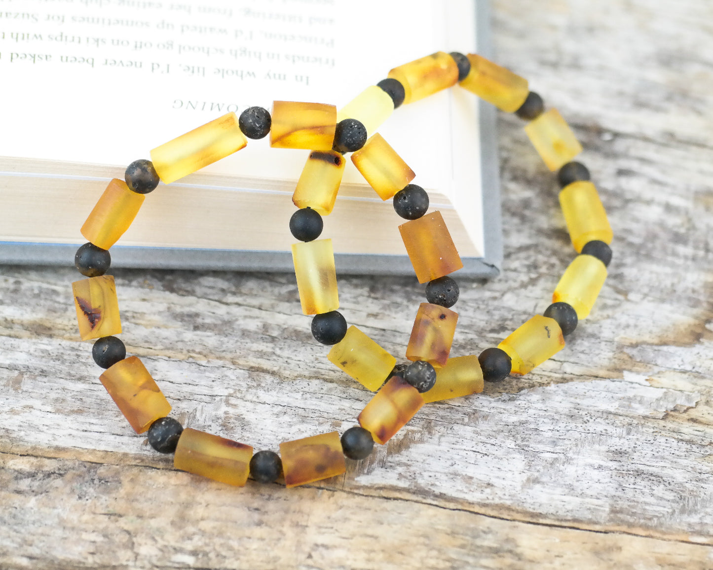 Raw amber bracelets for men