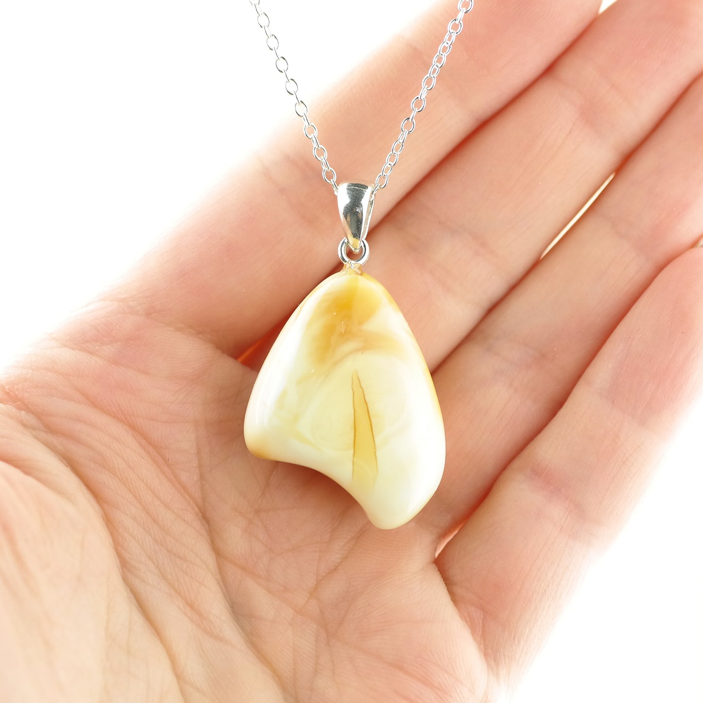 White amber pendant