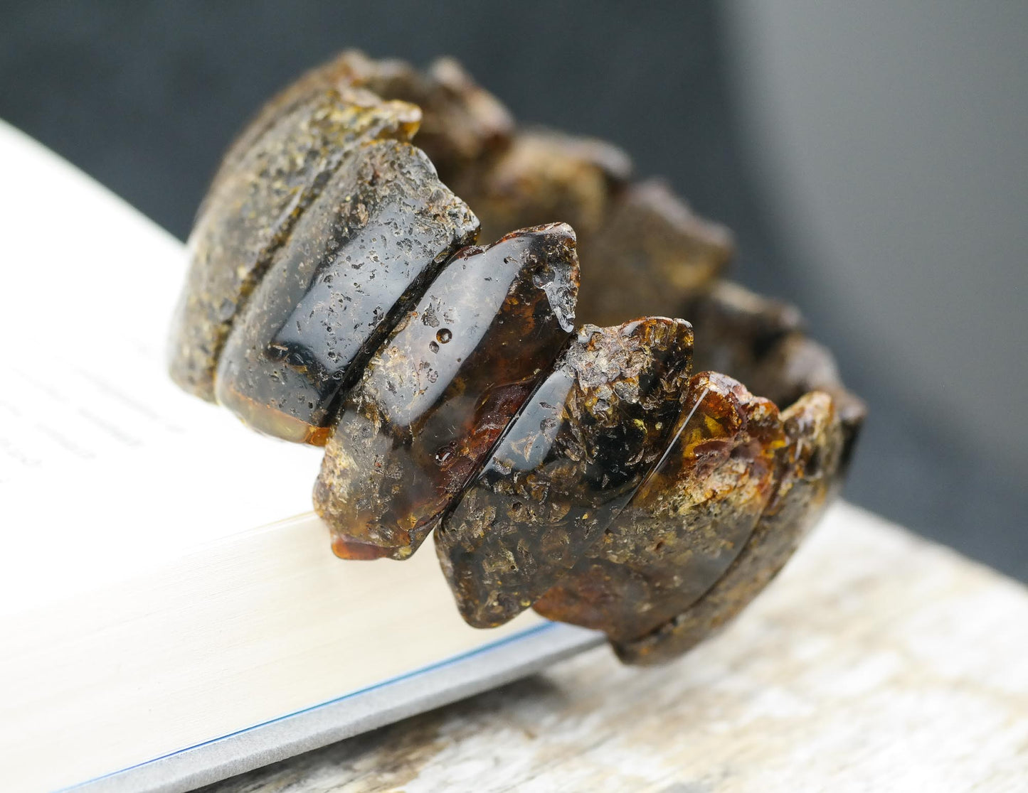 Handmade bracelet from natural Baltic amber beads