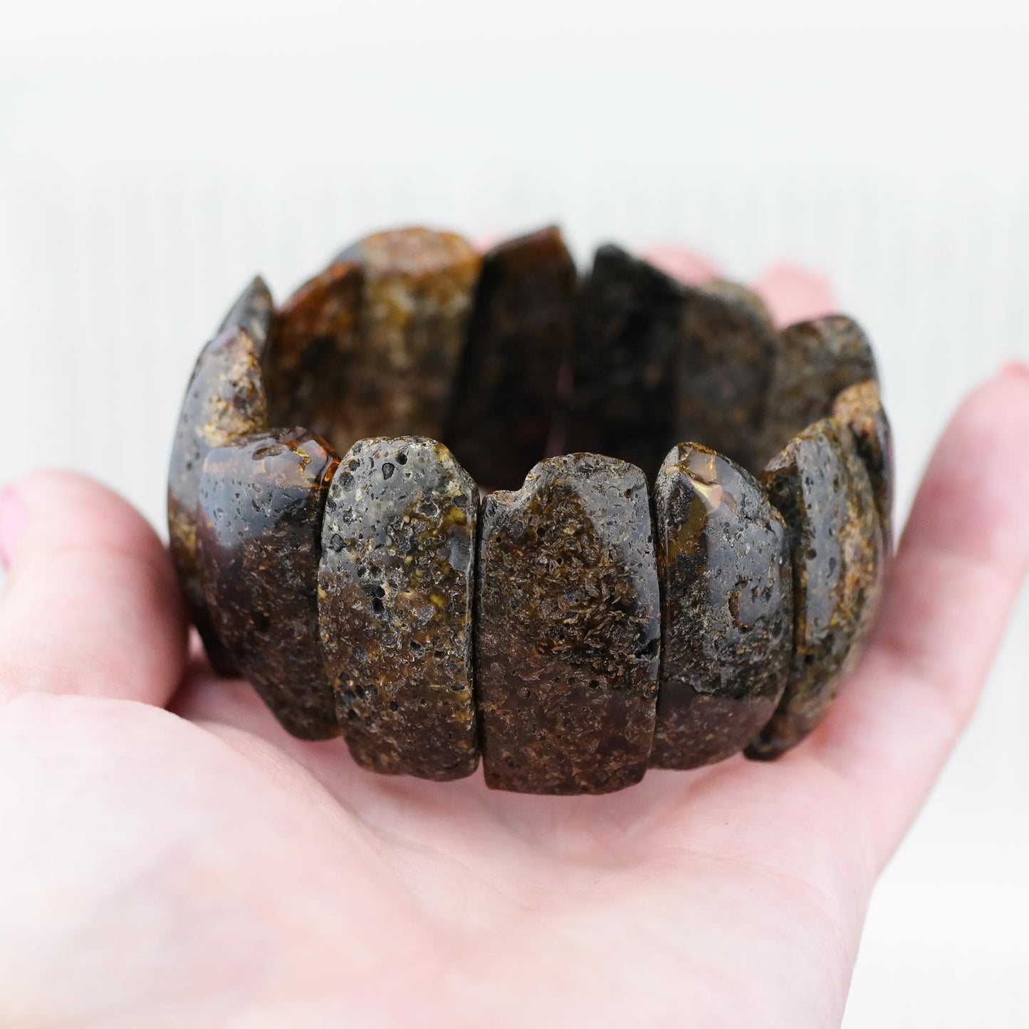 Handmade bracelet from natural Baltic amber beads