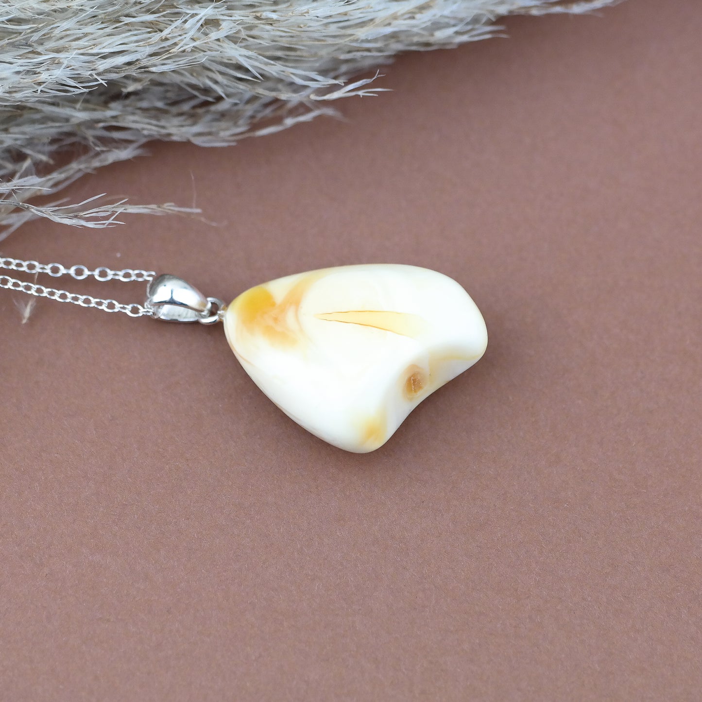 White amber pendant