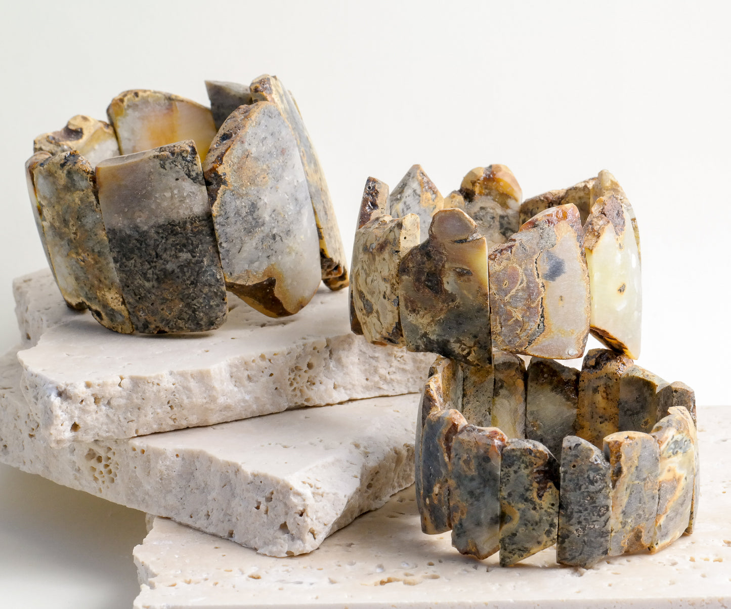 Stunning statement bracelet from natural raw amber
