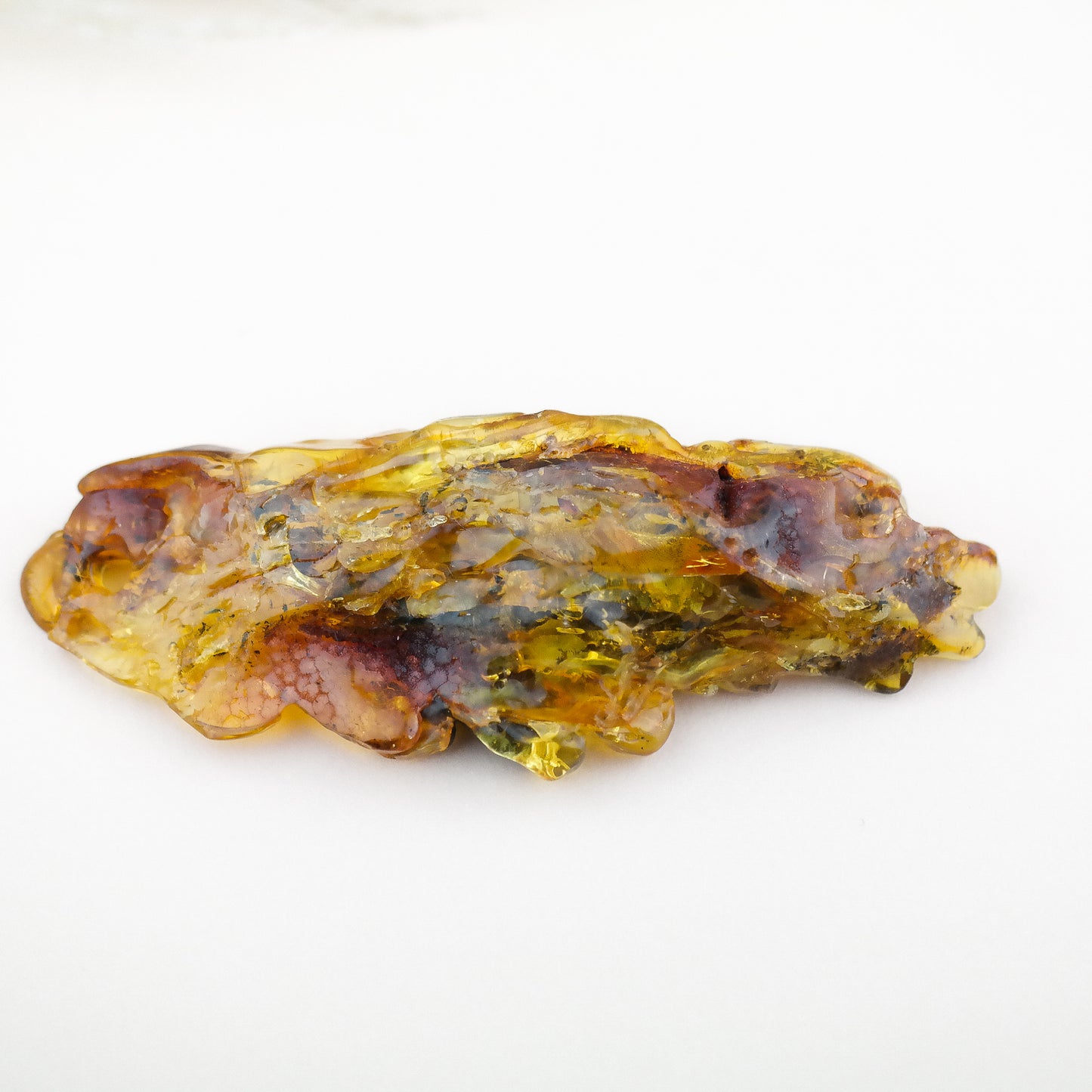 Amber angel wing pendant