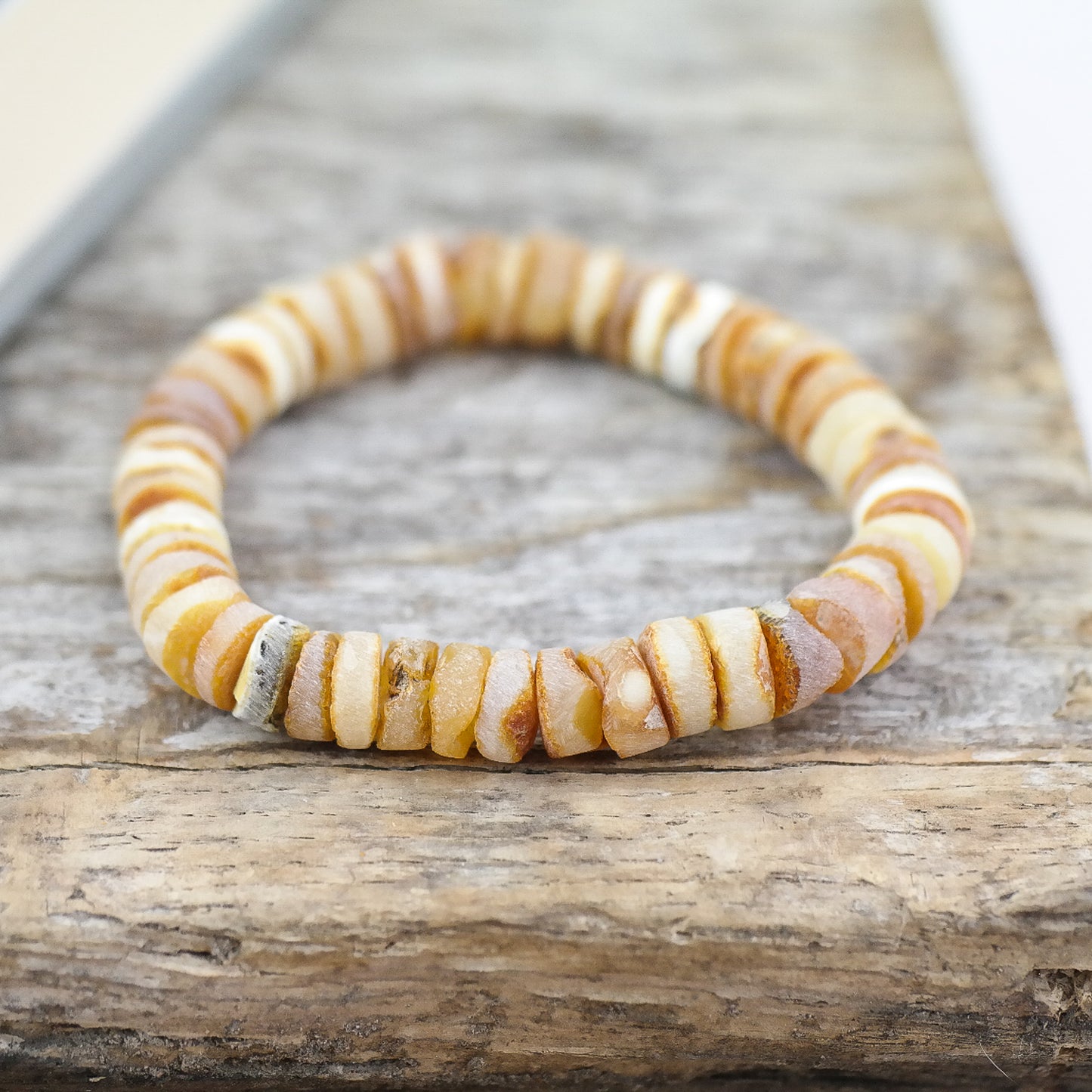 Raw butterscotch unisex amber bracelets