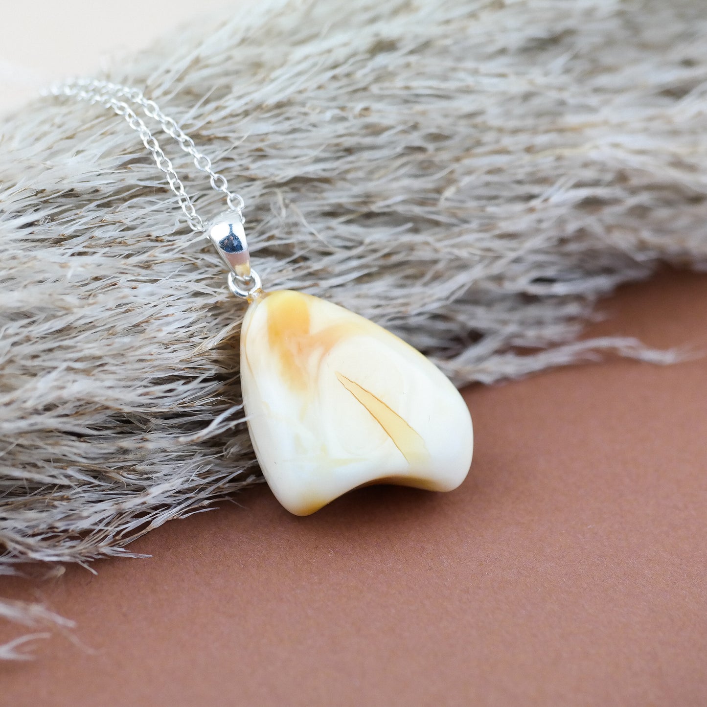 White amber pendant