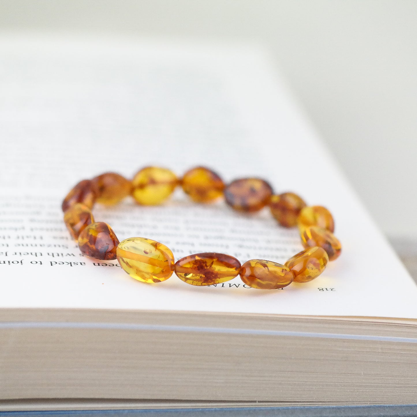 Amber beans bracelet for women
