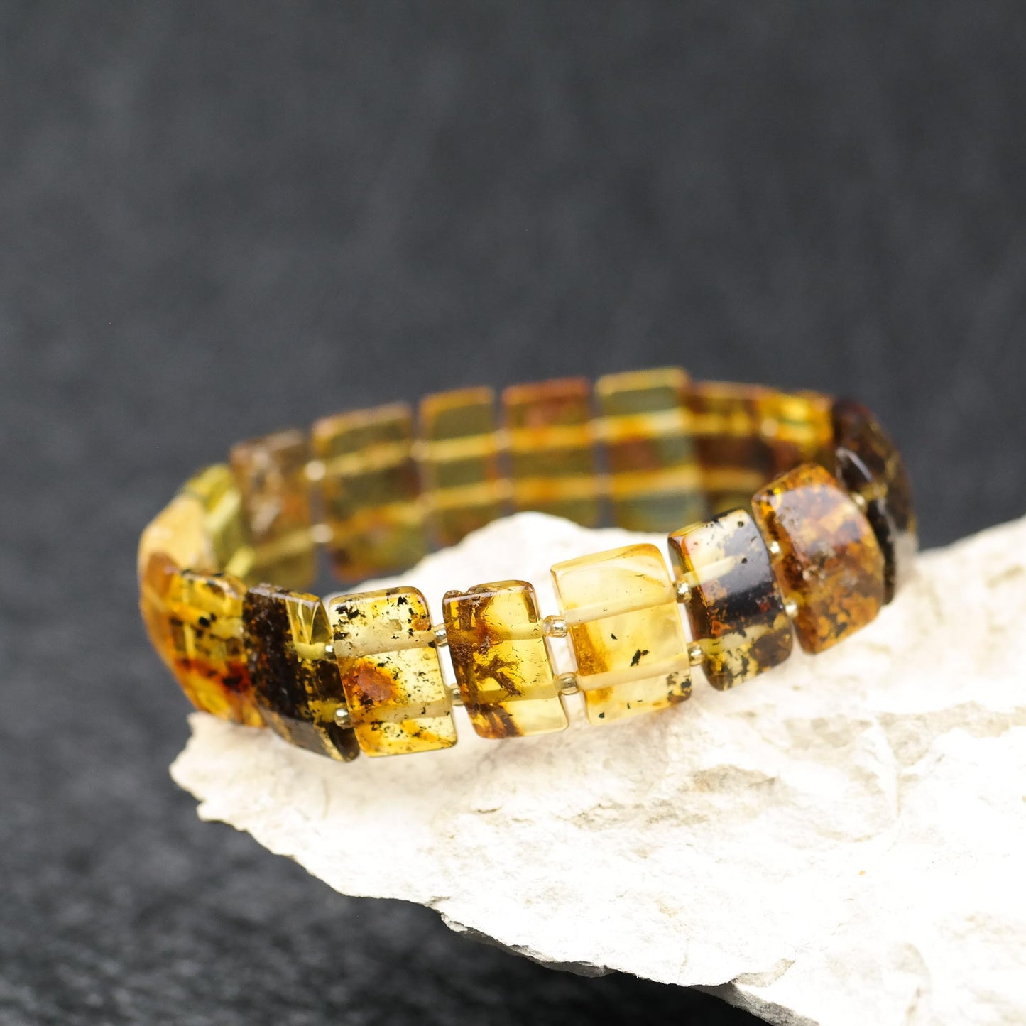 Stylish bracelets from natural Baltic amber perfect for men and women