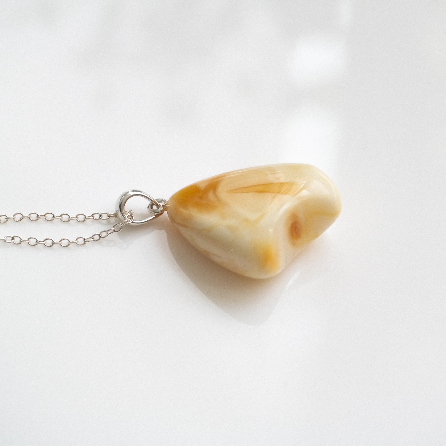 White amber pendant