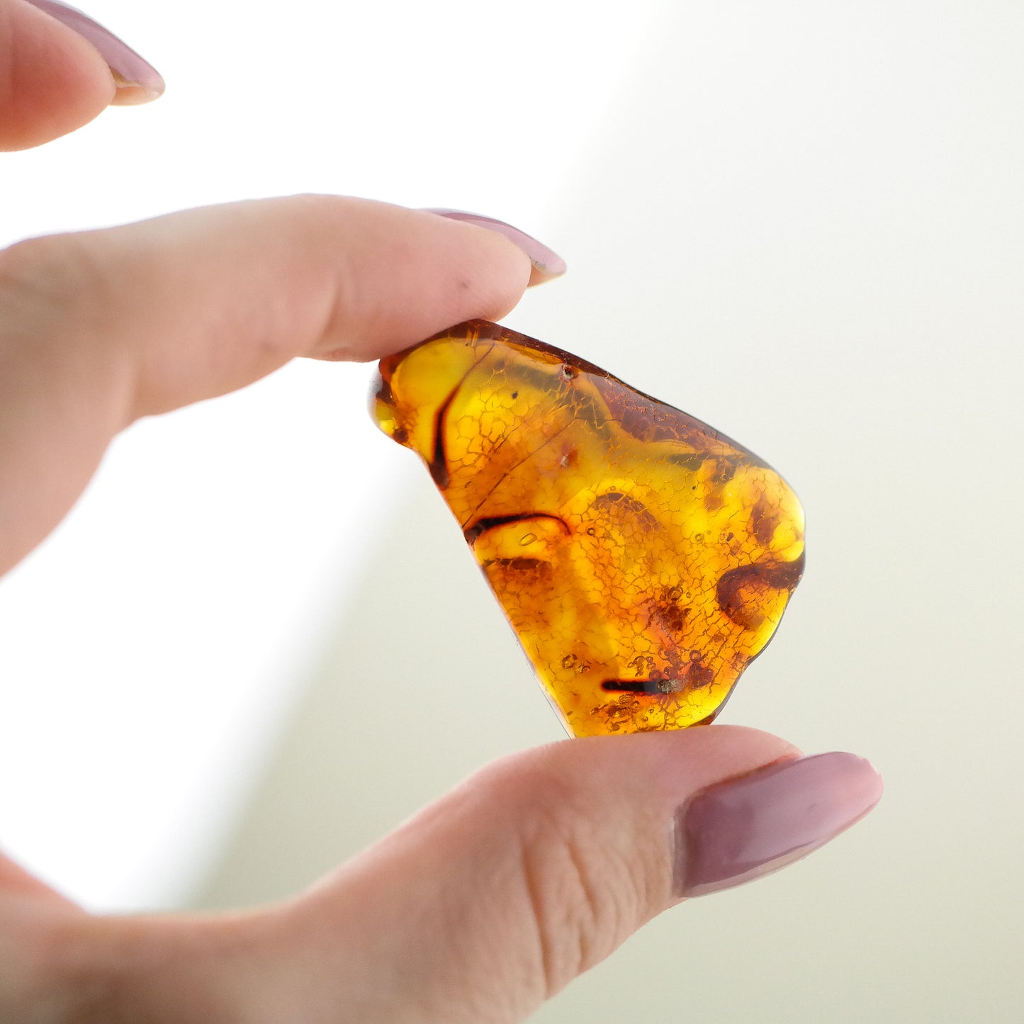 Natural Baltic amber stone